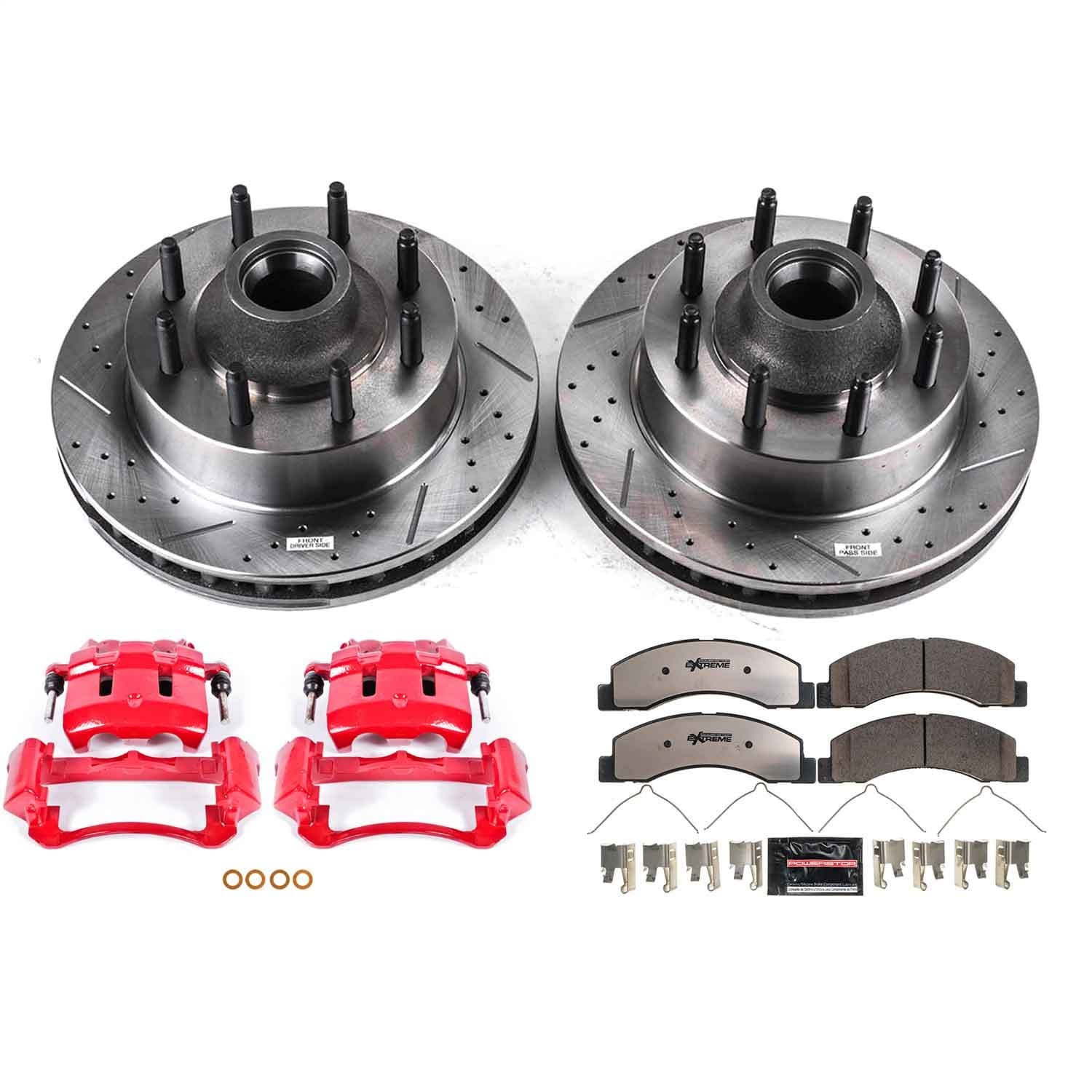 Power Stop - KC1392-36 - Front - Disc Brake Pad/Caliper and Rotor Kit image 1