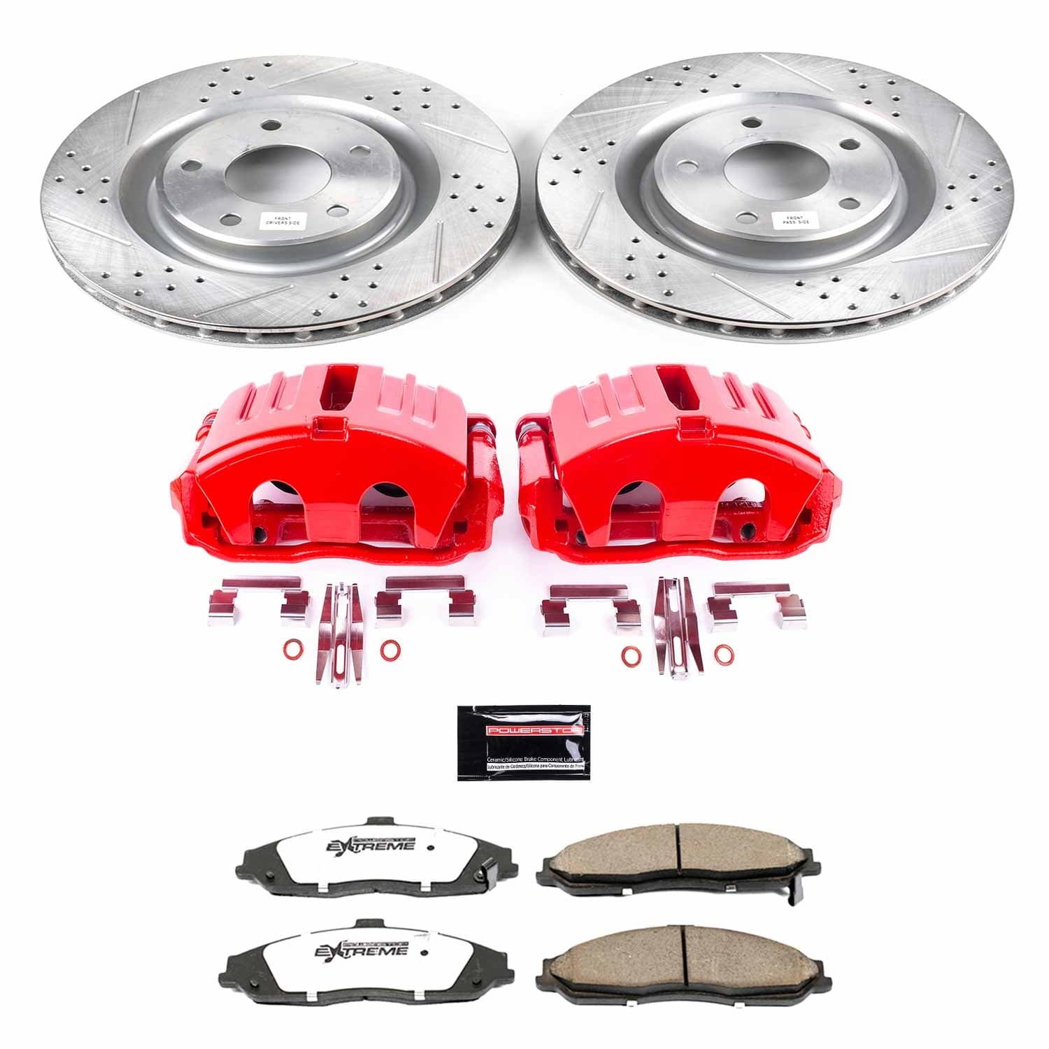 Power Stop - KC1417B-26 - Front - Disc Brake Pad/Caliper and Rotor Kit image 1