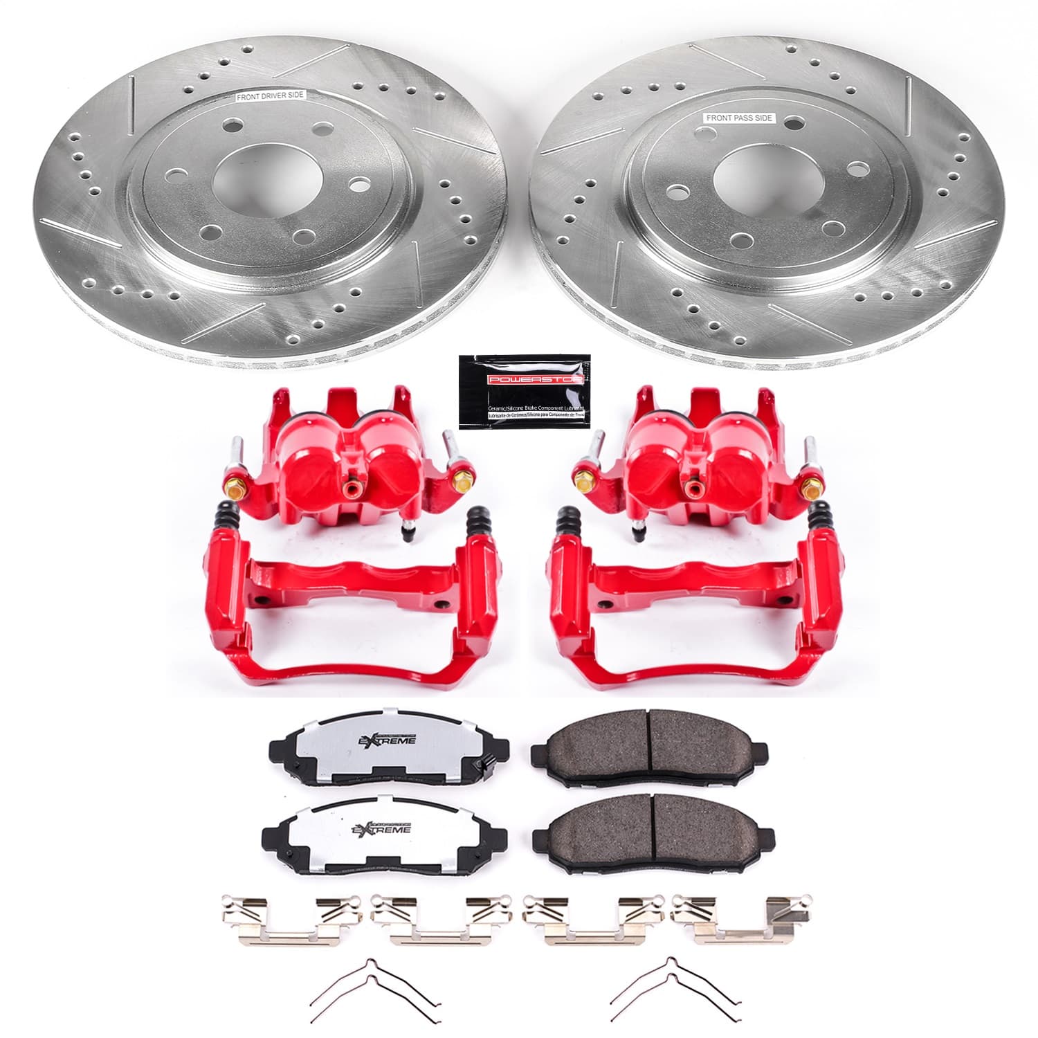 Power Stop - KC142-36 - Front - Disc Brake Pad/Caliper and Rotor Kit image 1