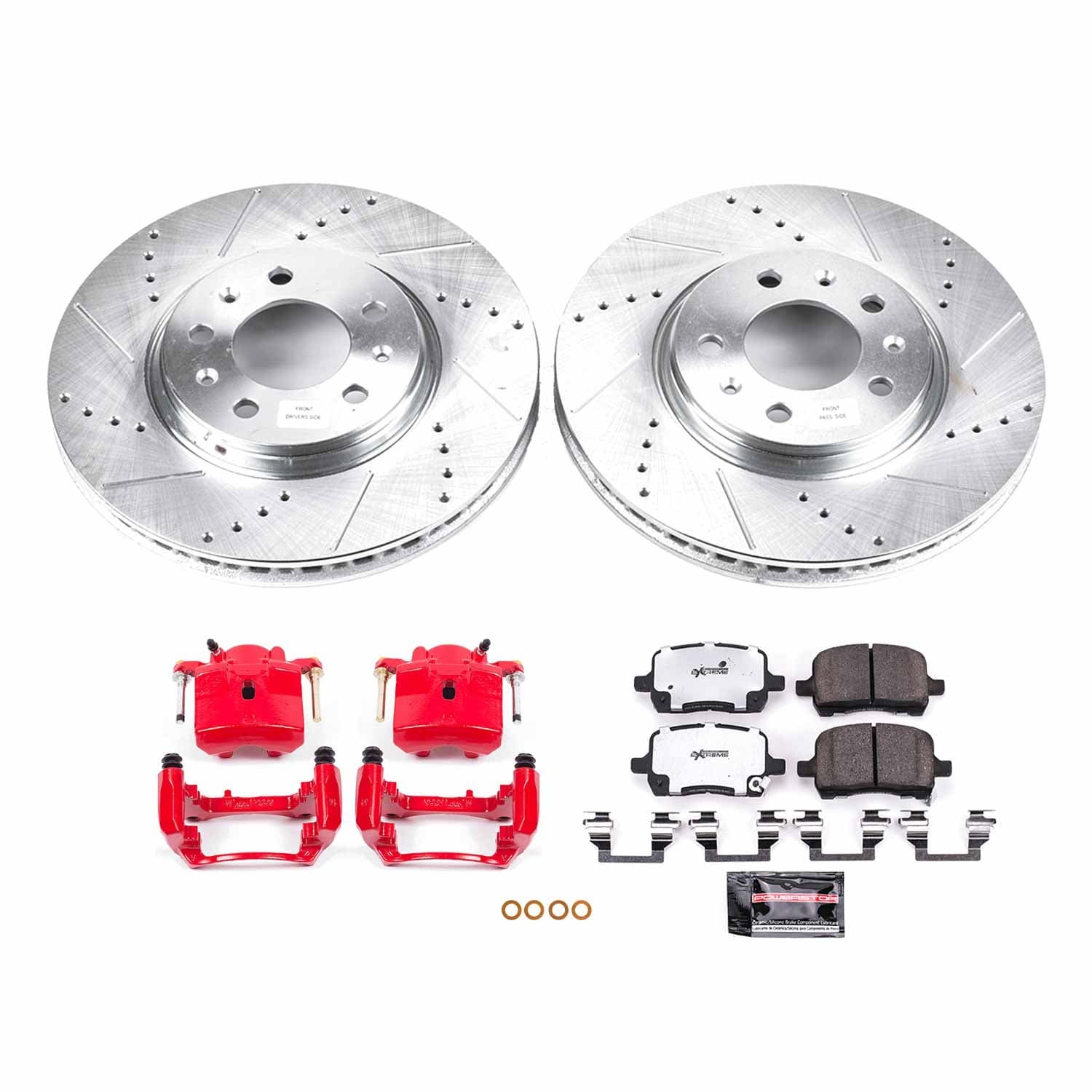 Power Stop - KC1433-26 - Front - Disc Brake Pad/Caliper and Rotor Kit image 1