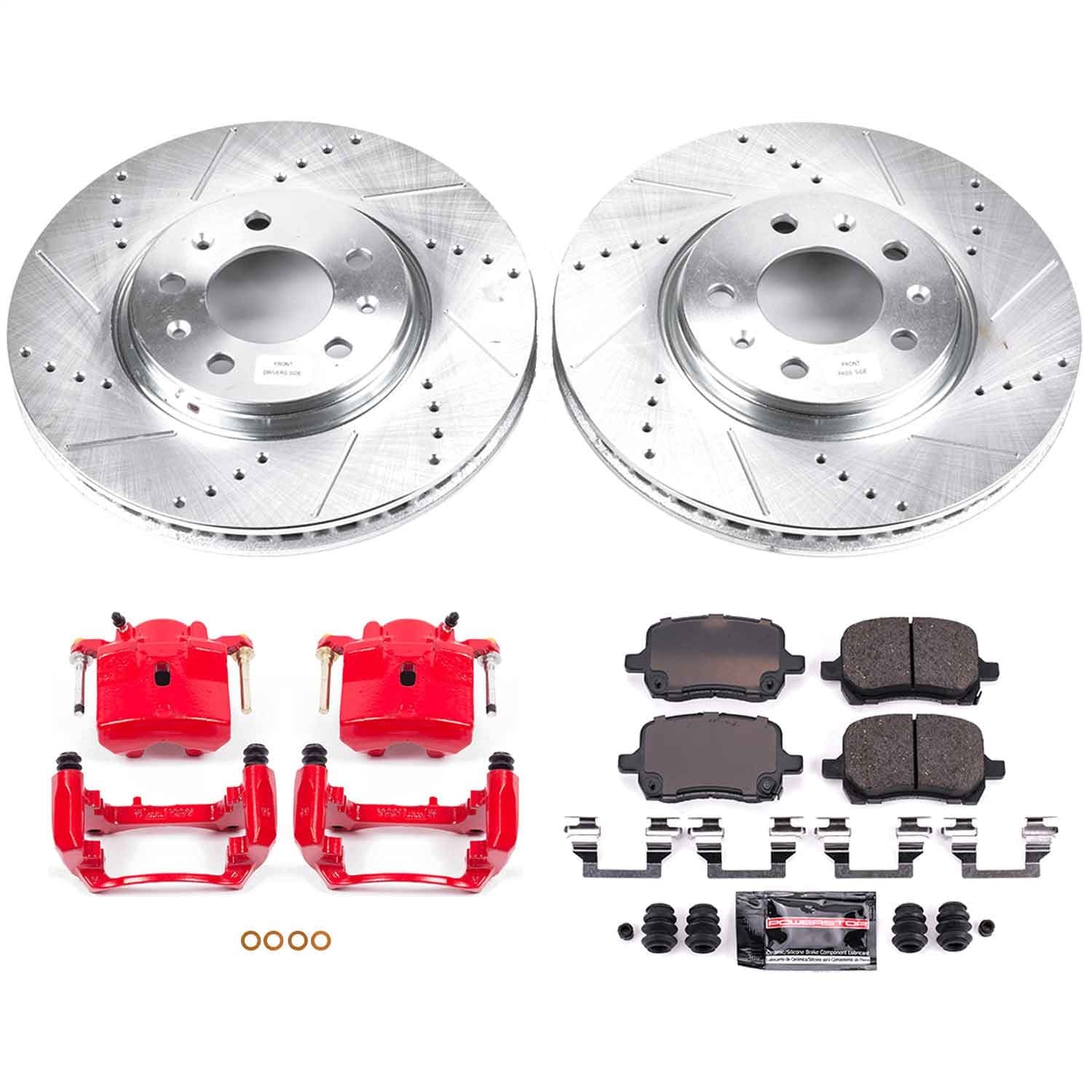 Power Stop - KC1433 - Front - Disc Brake Pad/Caliper and Rotor Kit image 1