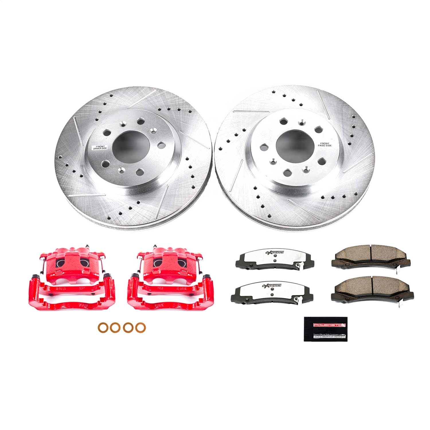 Power Stop - KC1437-26 - Front - Disc Brake Pad/Caliper and Rotor Kit image 1
