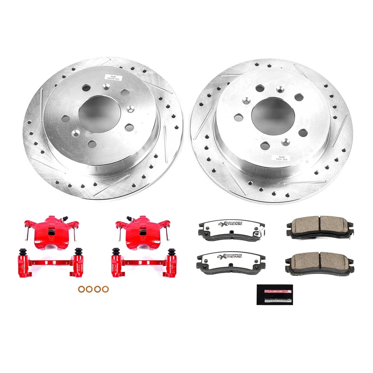Power Stop - KC1440-26 - Rear - Disc Brake Pad/Caliper and Rotor Kit image 1