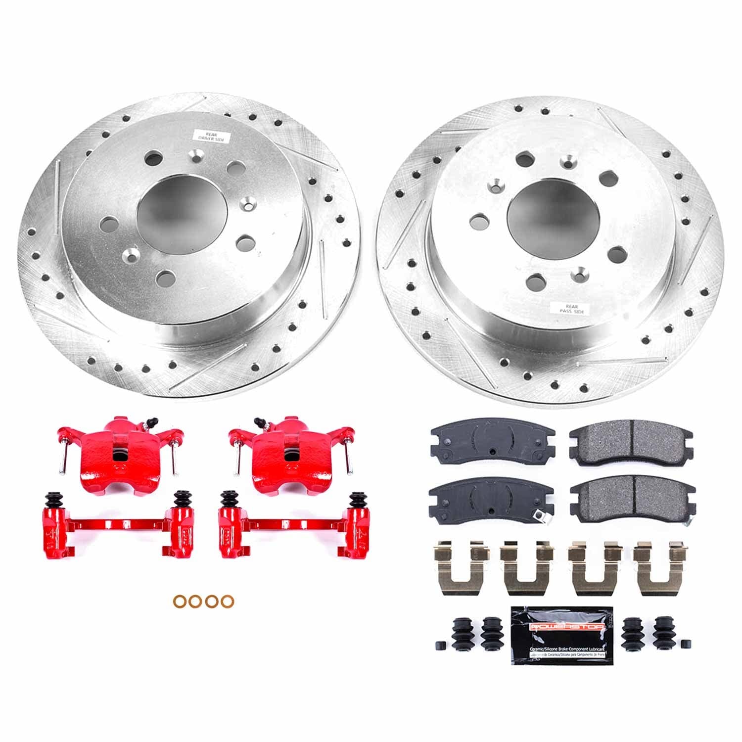Power Stop - KC1440 - Rear - Disc Brake Pad/Caliper and Rotor Kit image 1