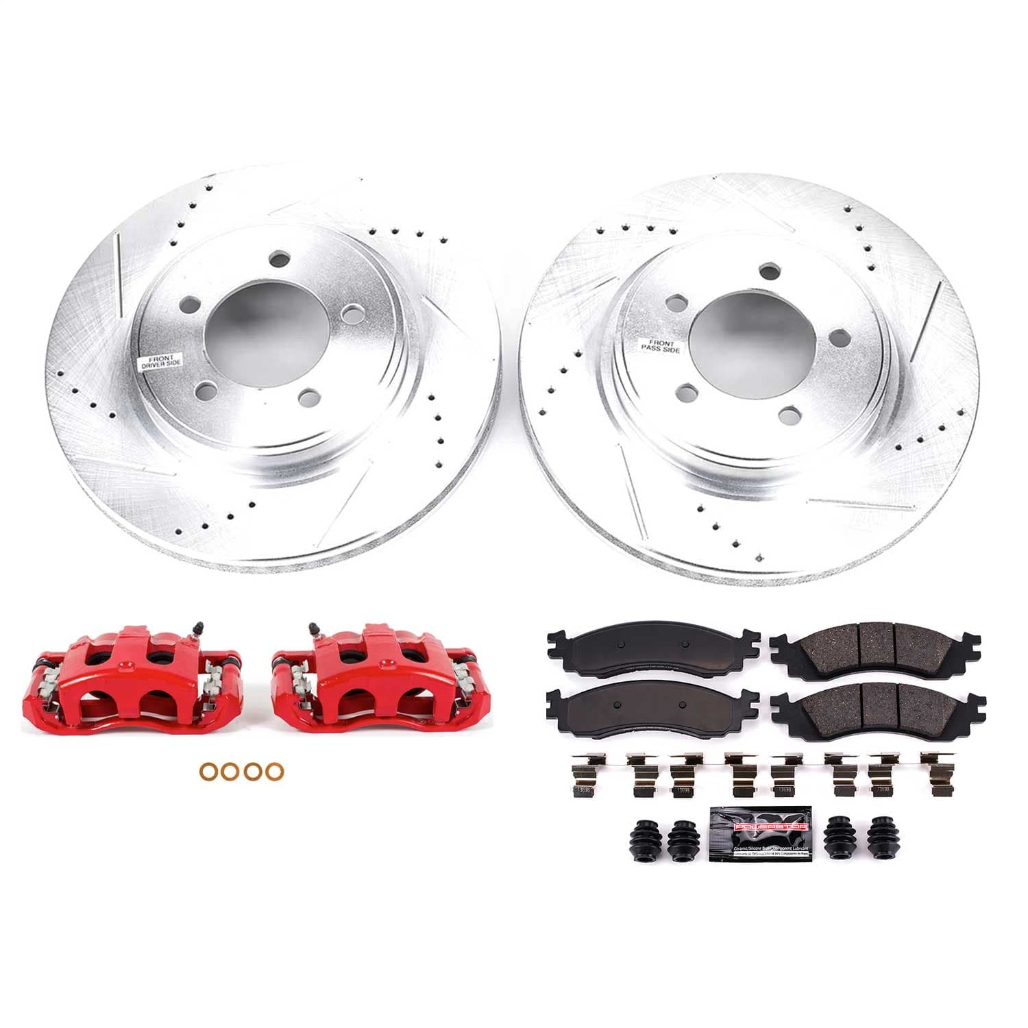 Power Stop - KC1441 - Front - Disc Brake Pad/Caliper and Rotor Kit image 1