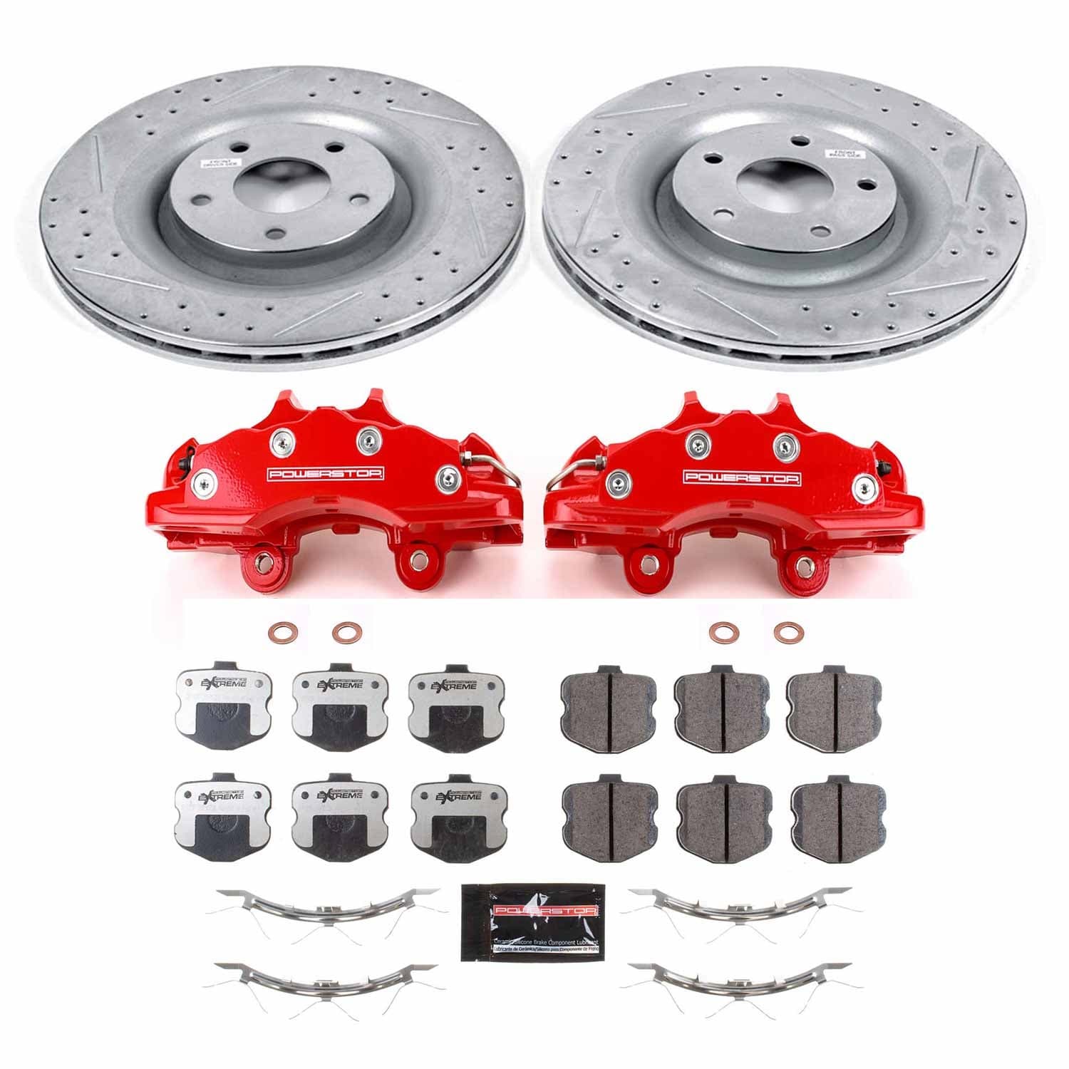 Power Stop - KC1444-26 - Front - Disc Brake Pad/Caliper and Rotor Kit image 1