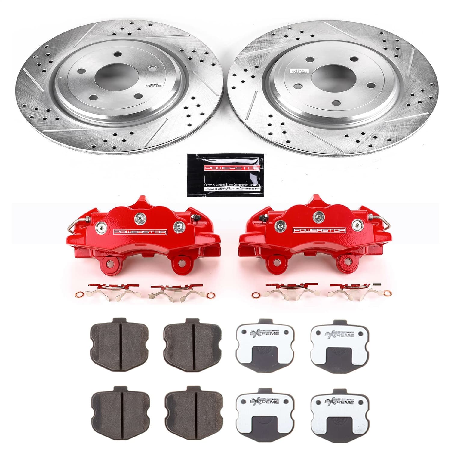 Power Stop - KC1446-26 - Rear - Disc Brake Pad/Caliper and Rotor Kit image 1