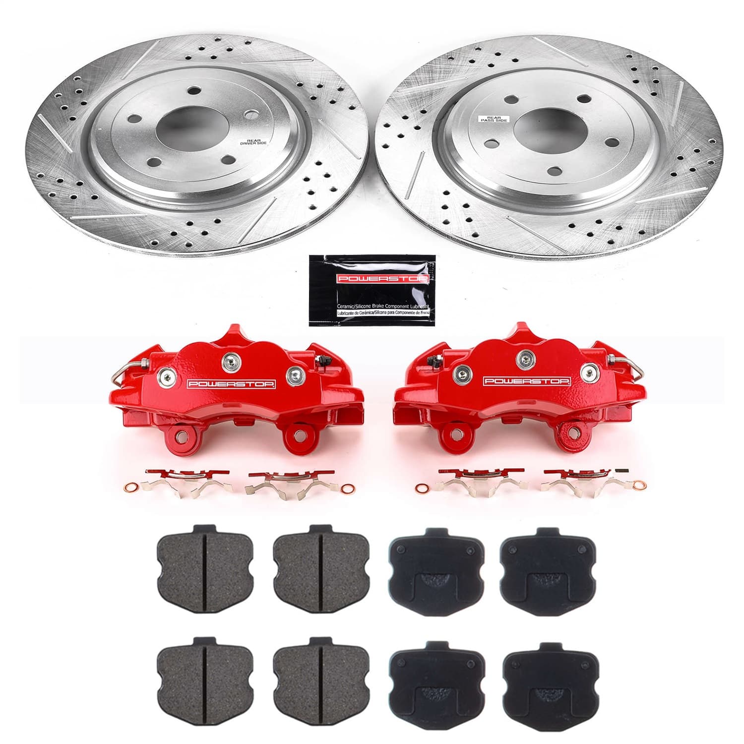 Power Stop - KC1446 - Rear - Disc Brake Pad/Caliper and Rotor Kit image 1