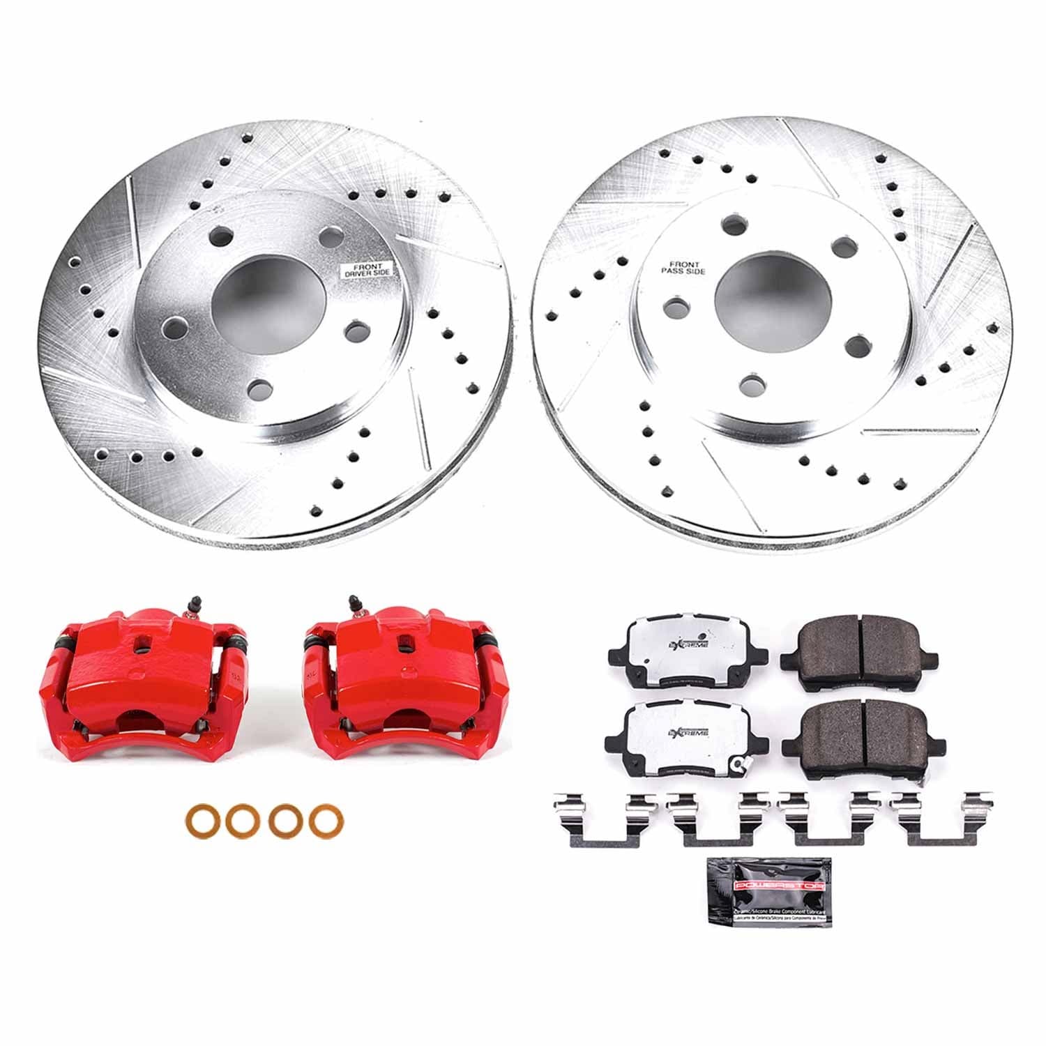 Power Stop - KC1448-26 - Front - Disc Brake Pad/Caliper and Rotor Kit image 1