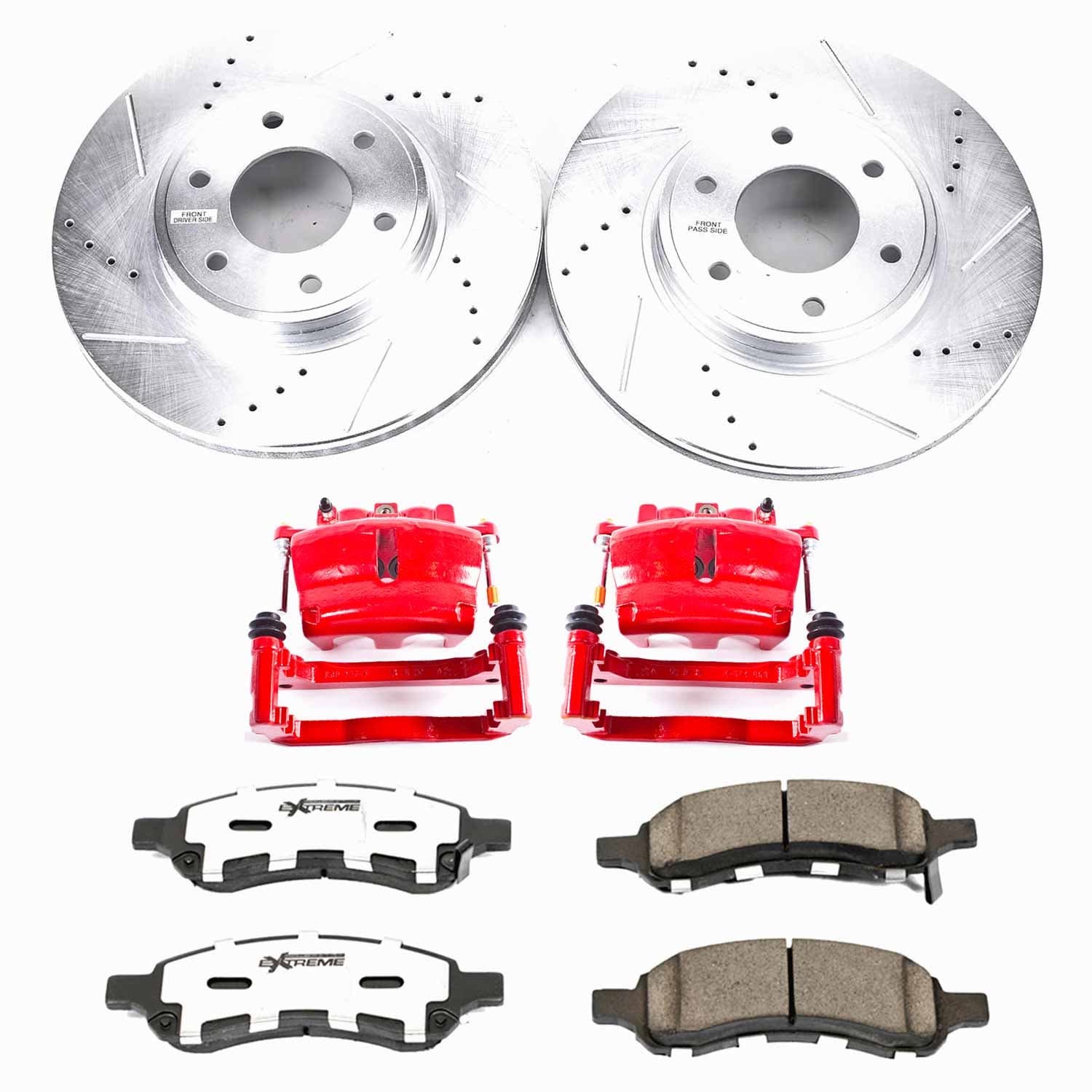 Power Stop - KC1453-26 - Front - Disc Brake Pad/Caliper and Rotor Kit image 1