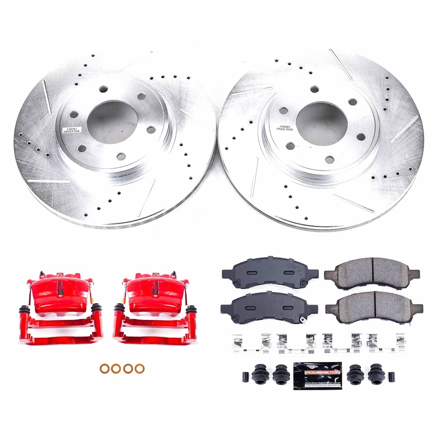 Power Stop - KC1453 - Front - Disc Brake Pad/Caliper and Rotor Kit image 1