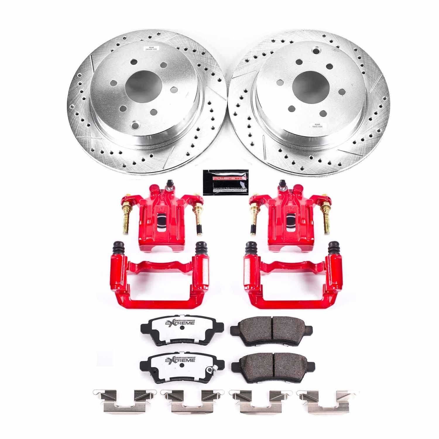Power Stop - KC147-36 - Rear - Disc Brake Pad/Caliper and Rotor Kit image 1