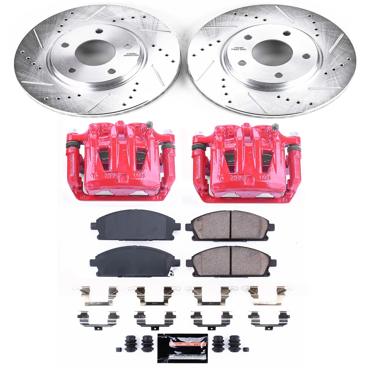 Power Stop - KC150 - Front - Disc Brake Pad/Caliper and Rotor Kit image 1