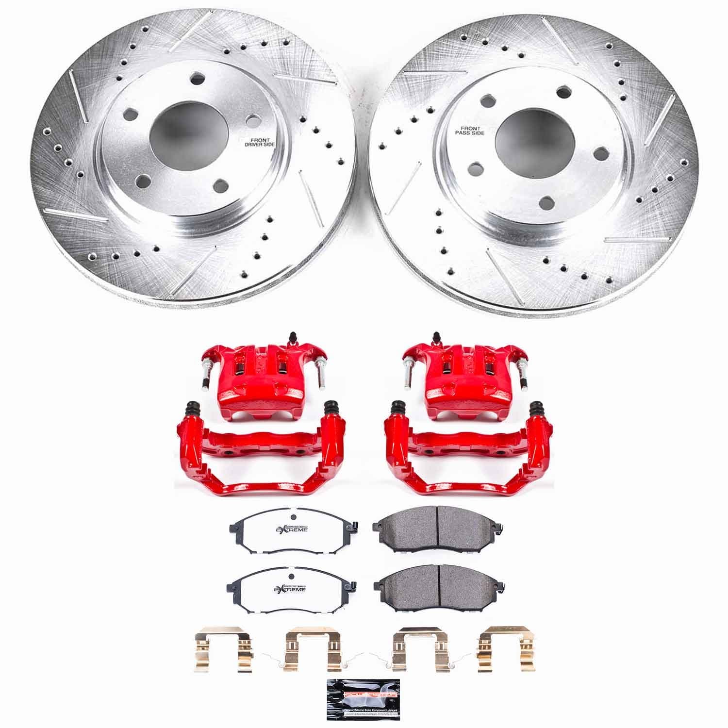 Power Stop - KC152-26 - Front - Disc Brake Pad/Caliper and Rotor Kit image 1