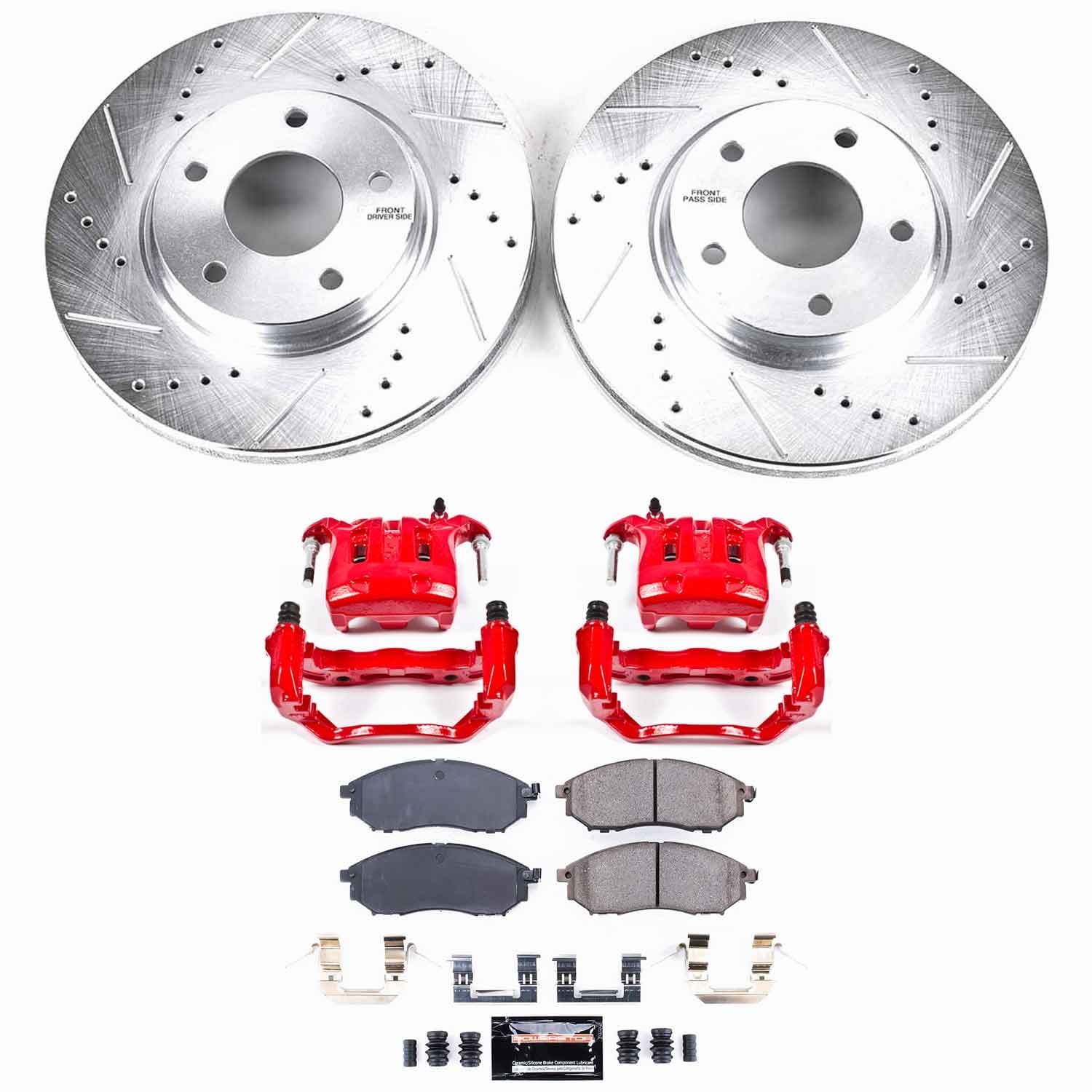 Power Stop - KC152 - Front - Disc Brake Pad/Caliper and Rotor Kit image 1