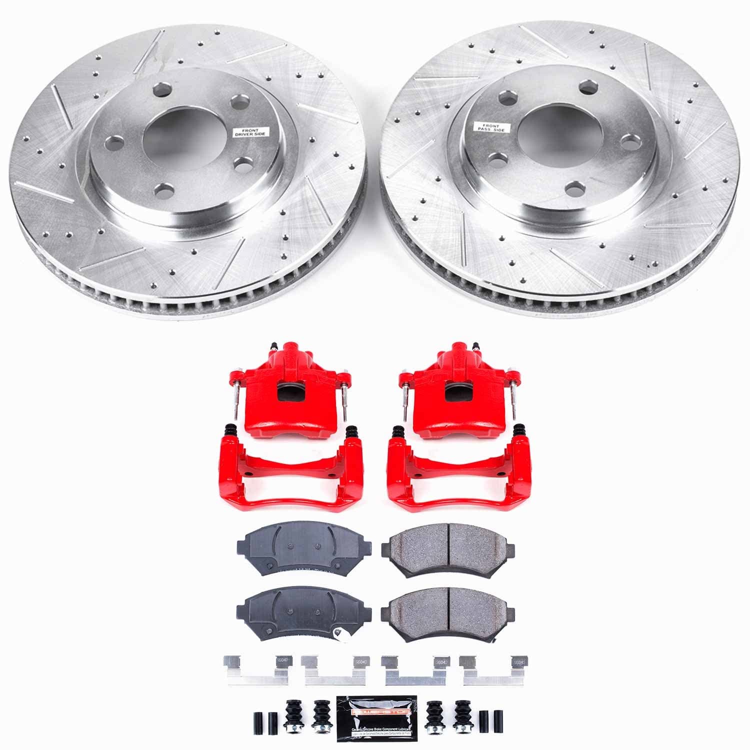 Power Stop - KC1542 - Front - Disc Brake Pad/Caliper and Rotor Kit image 1