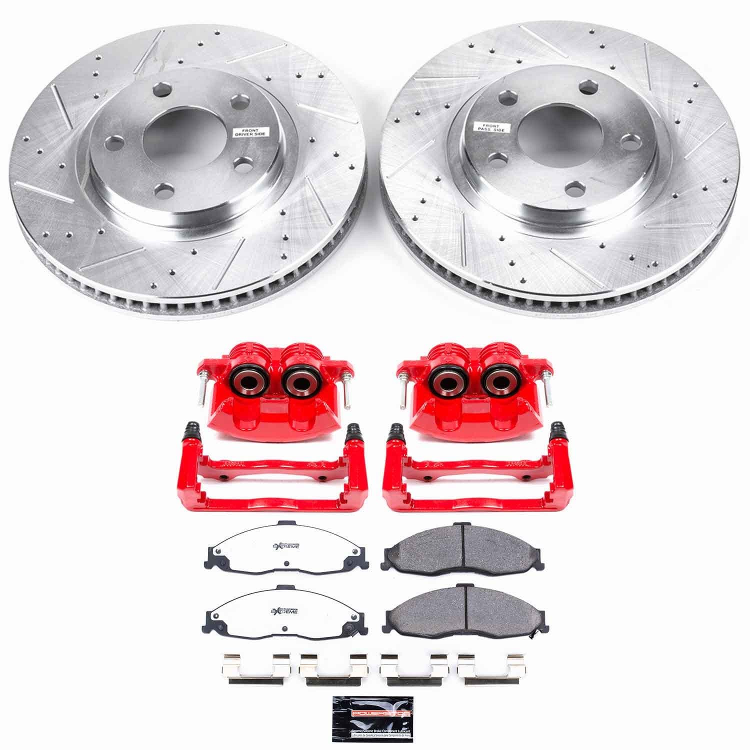 Power Stop - KC1547-26 - Front - Disc Brake Pad/Caliper and Rotor Kit image 1