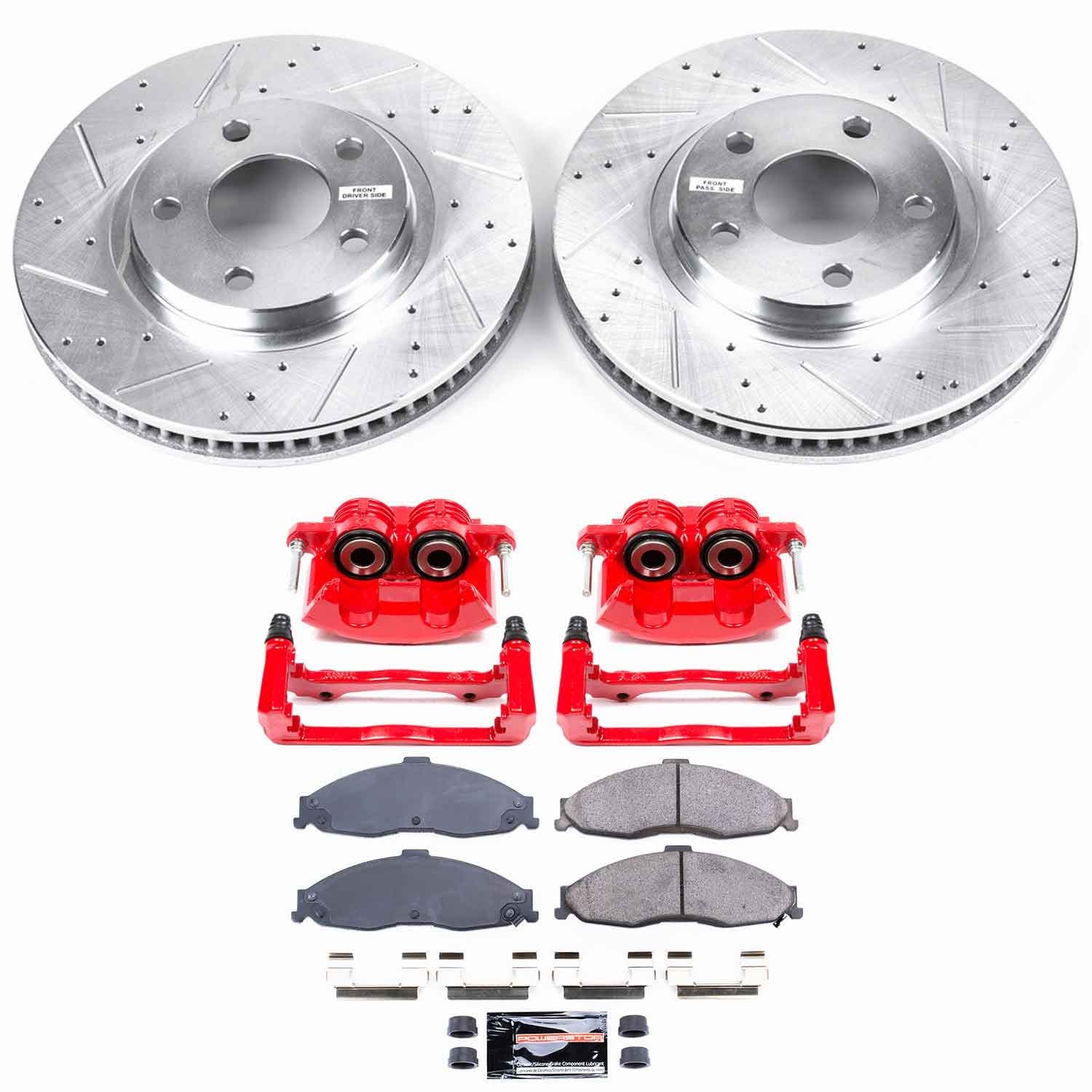 Power Stop - KC1547 - Front - Disc Brake Pad/Caliper and Rotor Kit image 1