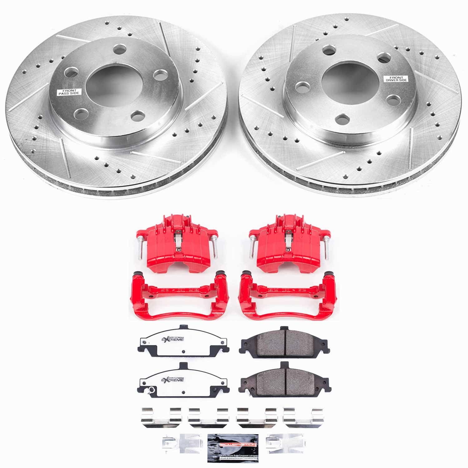Power Stop - KC1551-26 - Front - Disc Brake Pad/Caliper and Rotor Kit image 1
