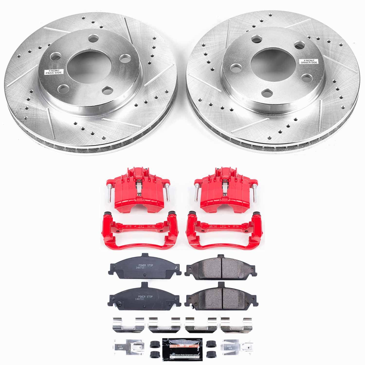 Power Stop - KC1551 - Front - Disc Brake Pad/Caliper and Rotor Kit image 1