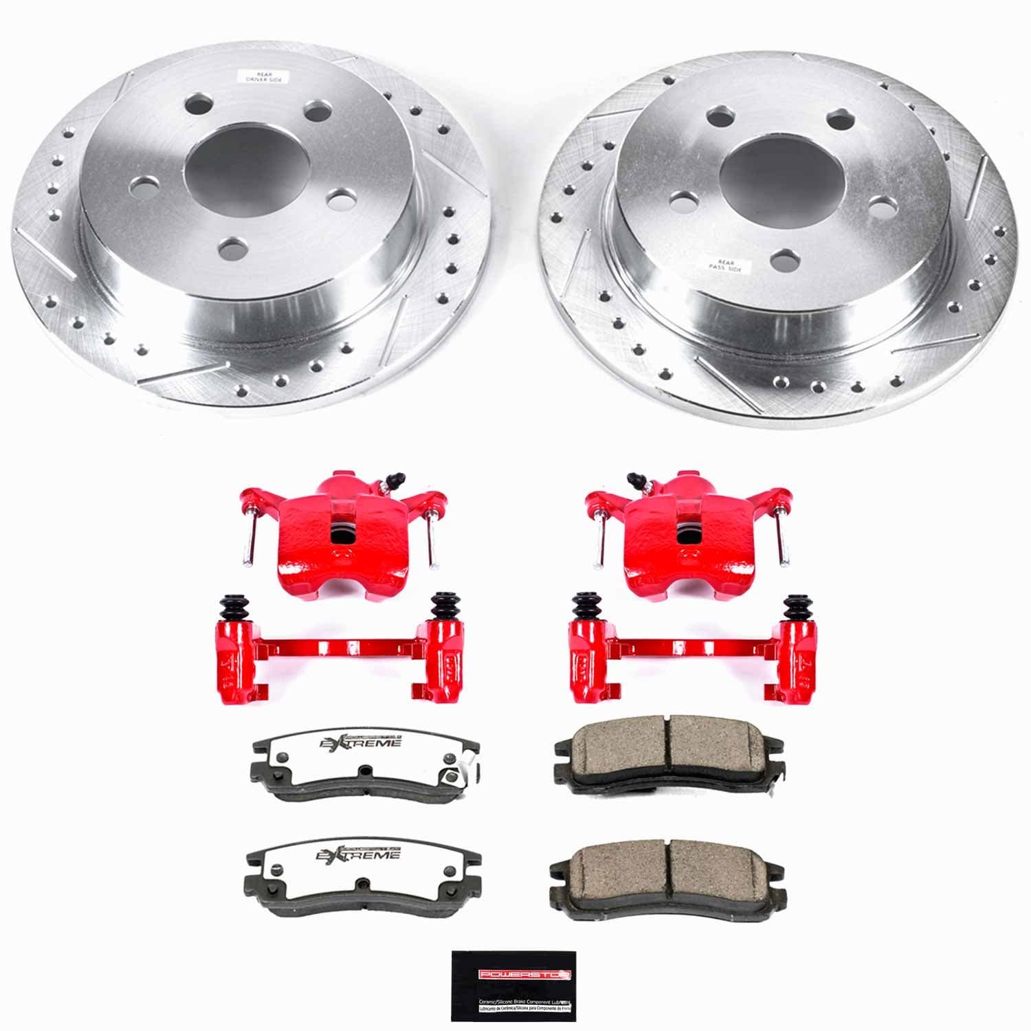 Power Stop - KC1558-26 - Rear - Disc Brake Pad/Caliper and Rotor Kit image 1