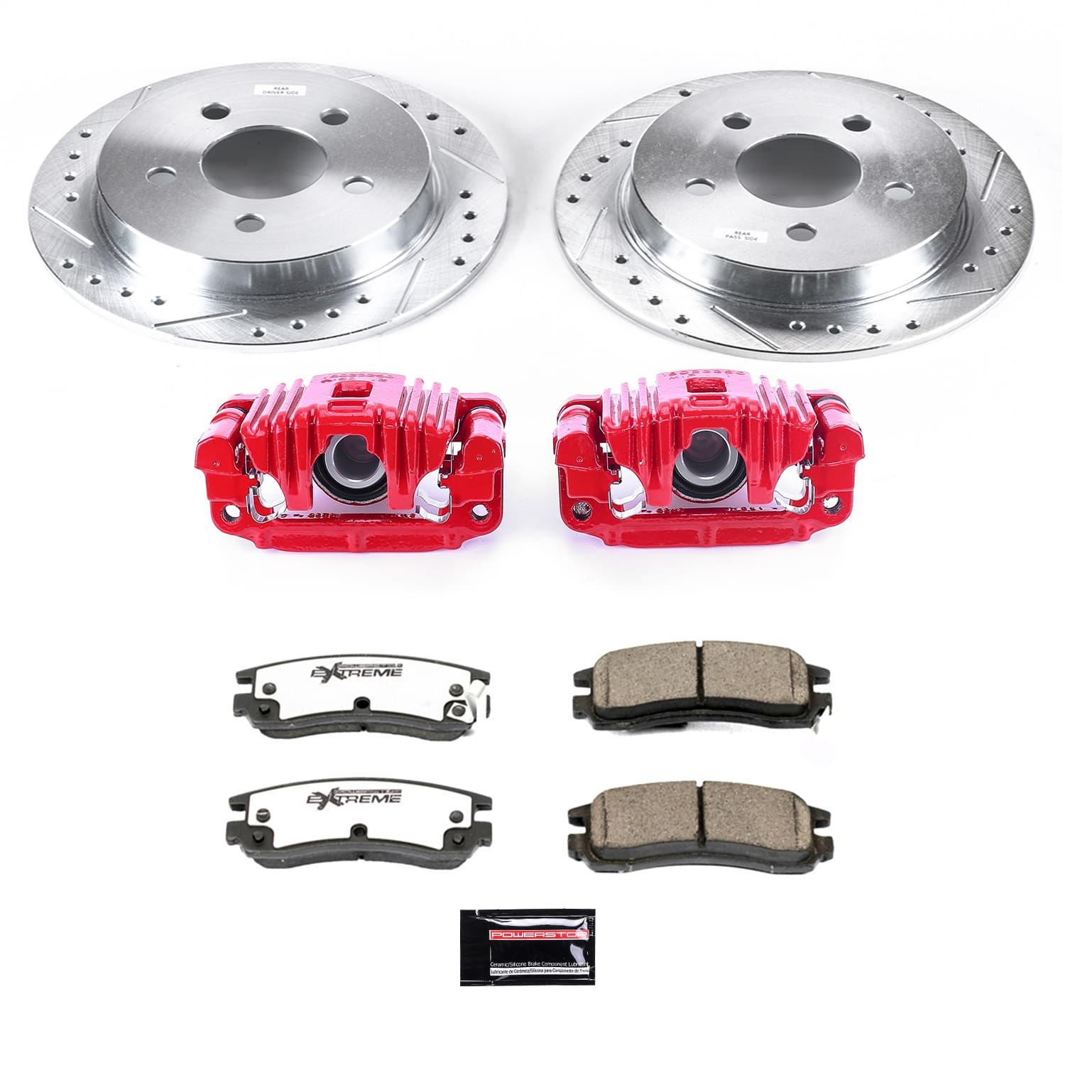 Power Stop - KC1558A-26 - Rear - Disc Brake Pad/Caliper and Rotor Kit image 1