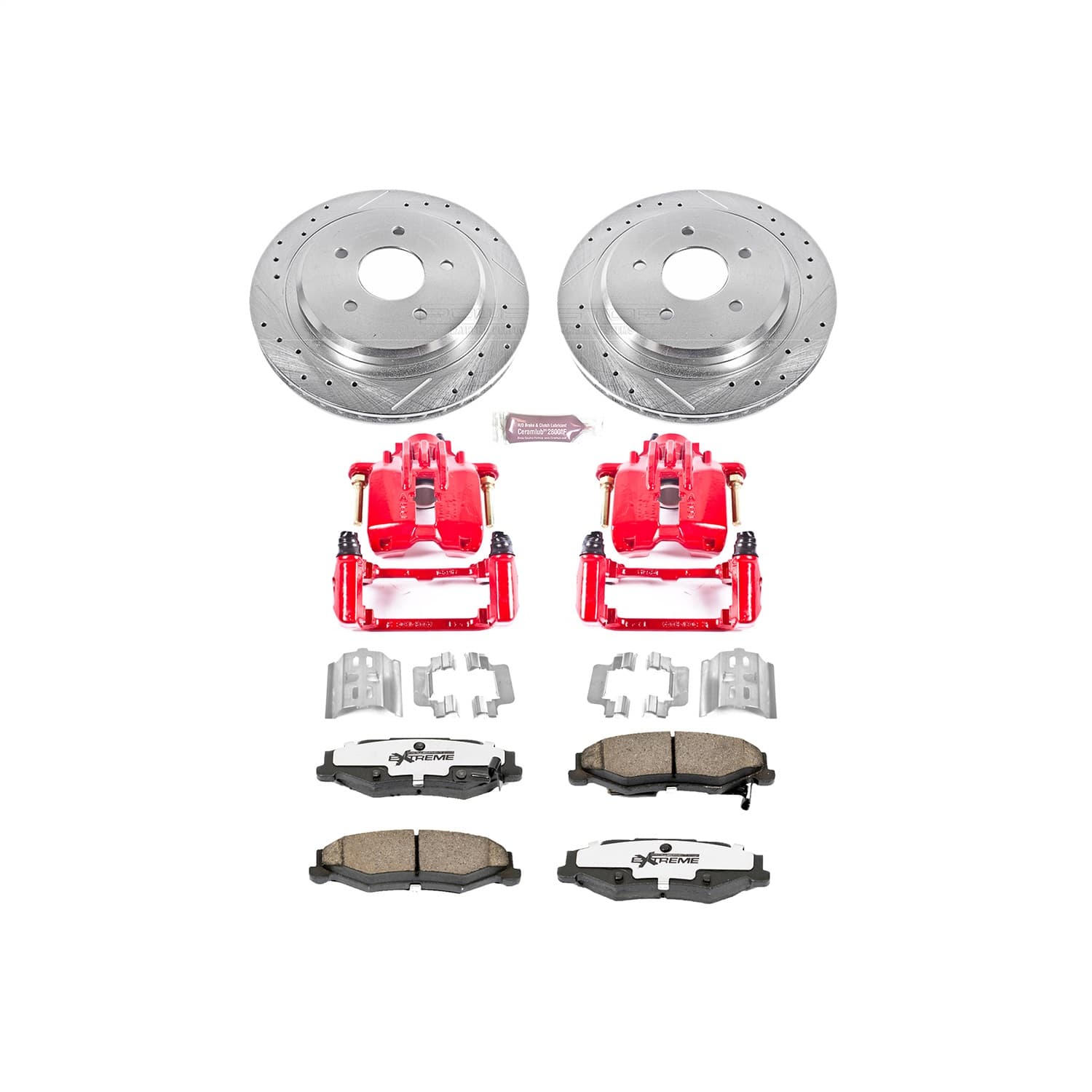 Power Stop - KC1563-26 - Rear - Disc Brake Pad/Caliper and Rotor Kit image 1