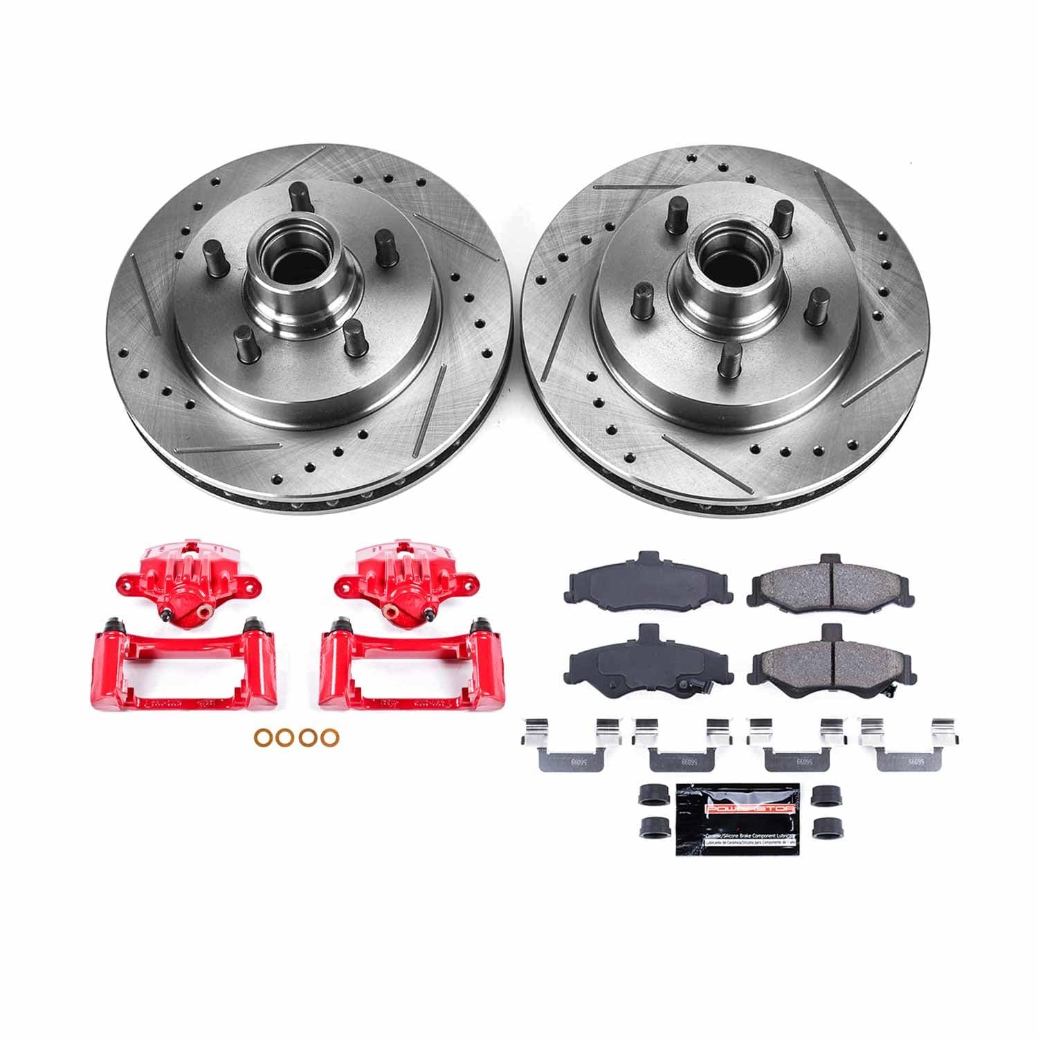 Power Stop - KC1568 - Rear - Disc Brake Pad/Caliper and Rotor Kit image 1
