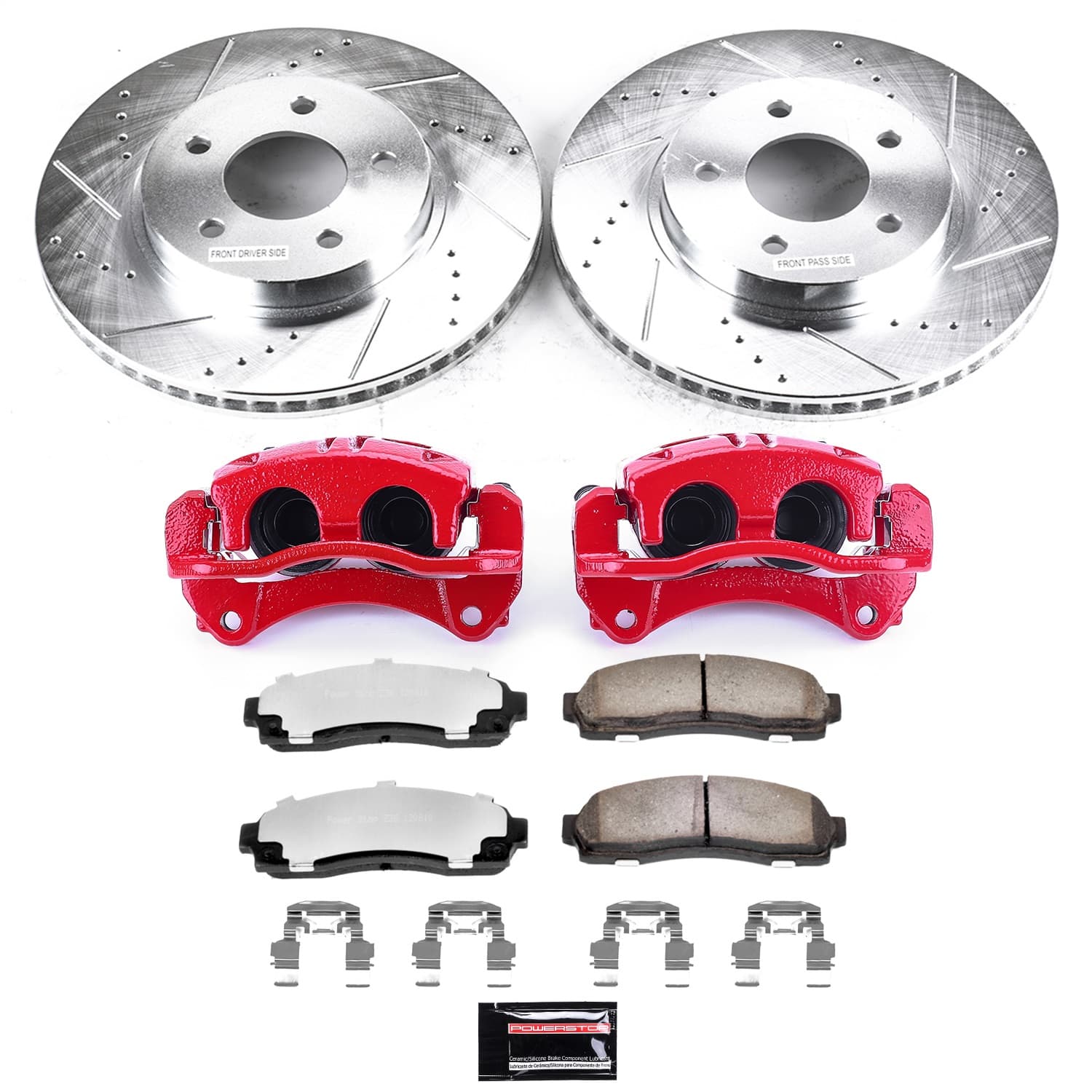 Power Stop - KC1576-36 - Front - Disc Brake Pad/Caliper and Rotor Kit image 1