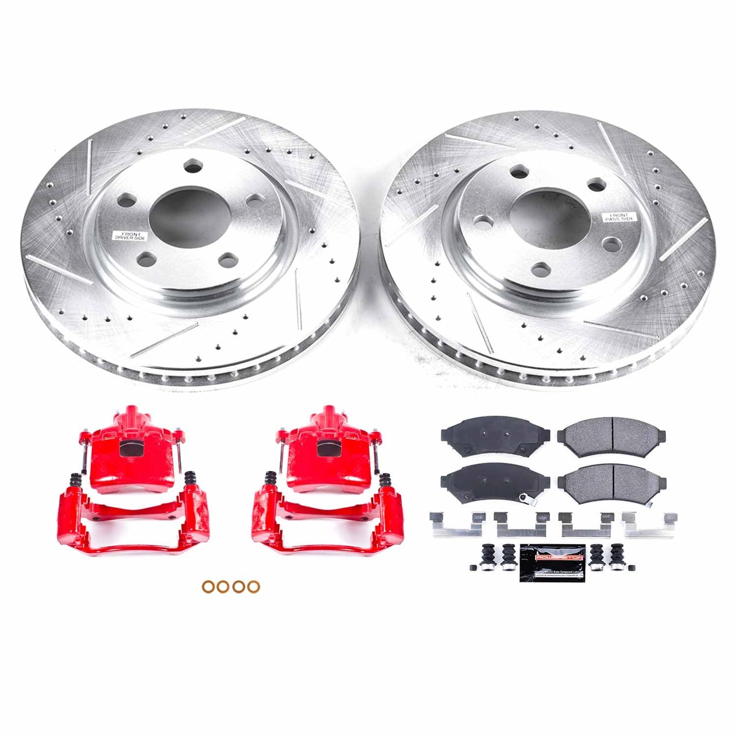 Power Stop - KC1588 - Front - Disc Brake Pad/Caliper and Rotor Kit image 1