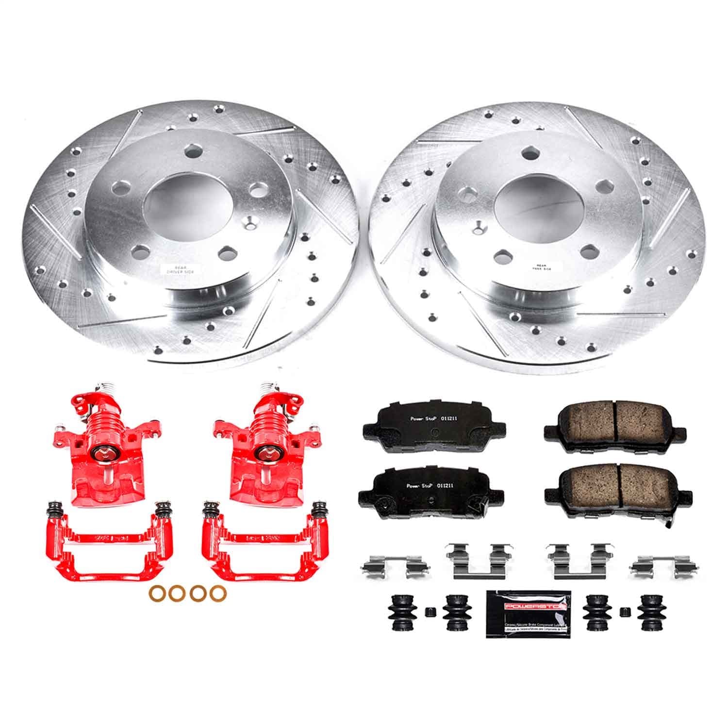 Power Stop - KC1602A - Rear - Disc Brake Pad/Caliper and Rotor Kit image 1