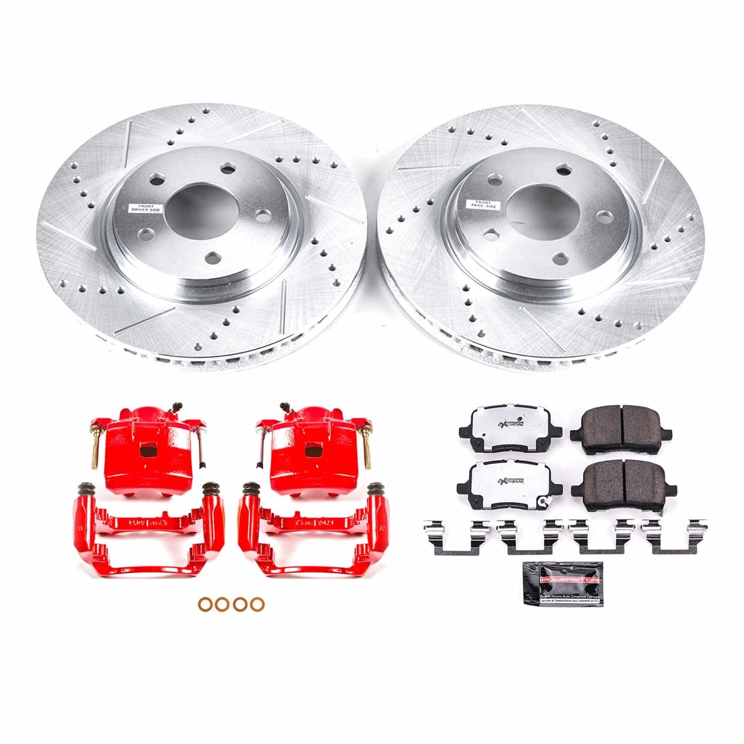 Power Stop - KC1610-26 - Front - Disc Brake Pad/Caliper and Rotor Kit image 1