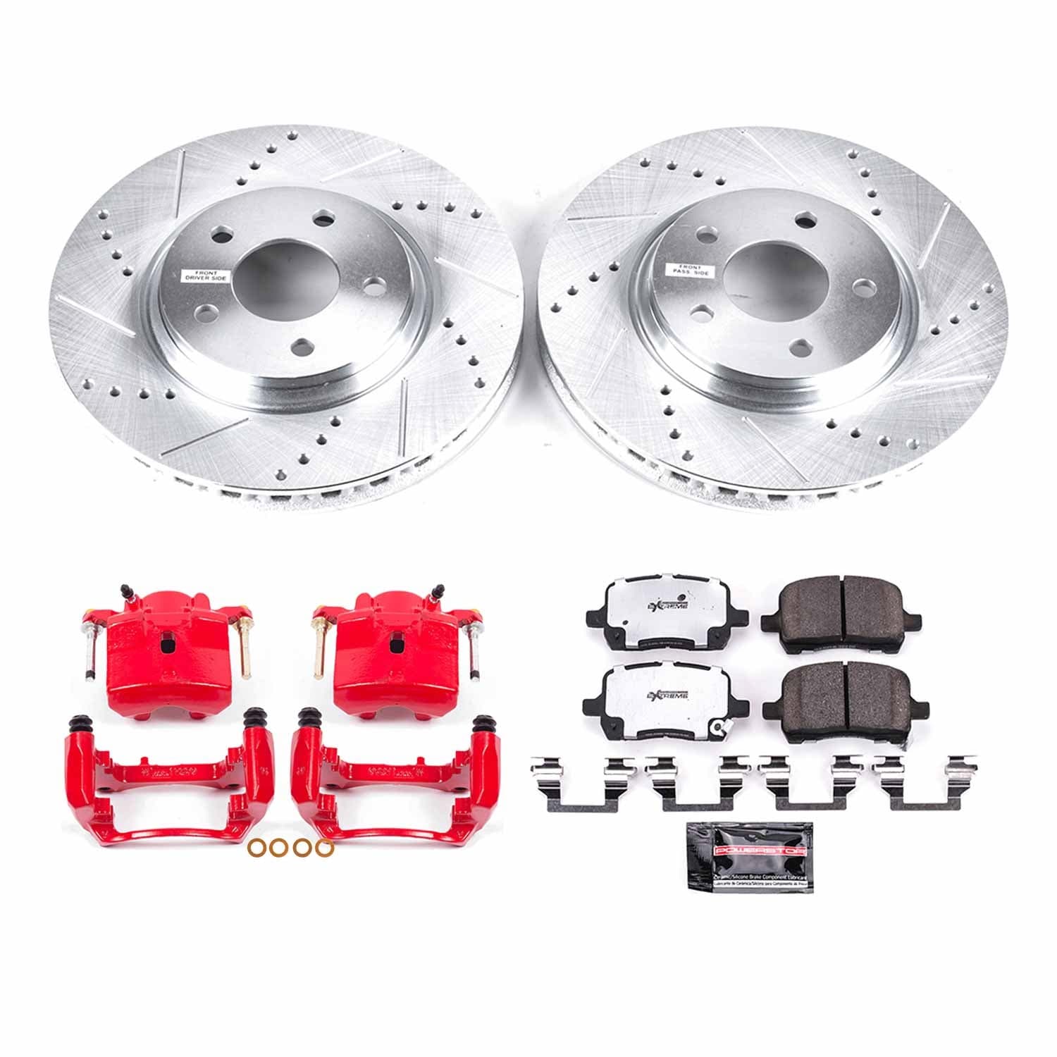 Power Stop - KC1610A-26 - Front - Disc Brake Pad/Caliper and Rotor Kit image 1