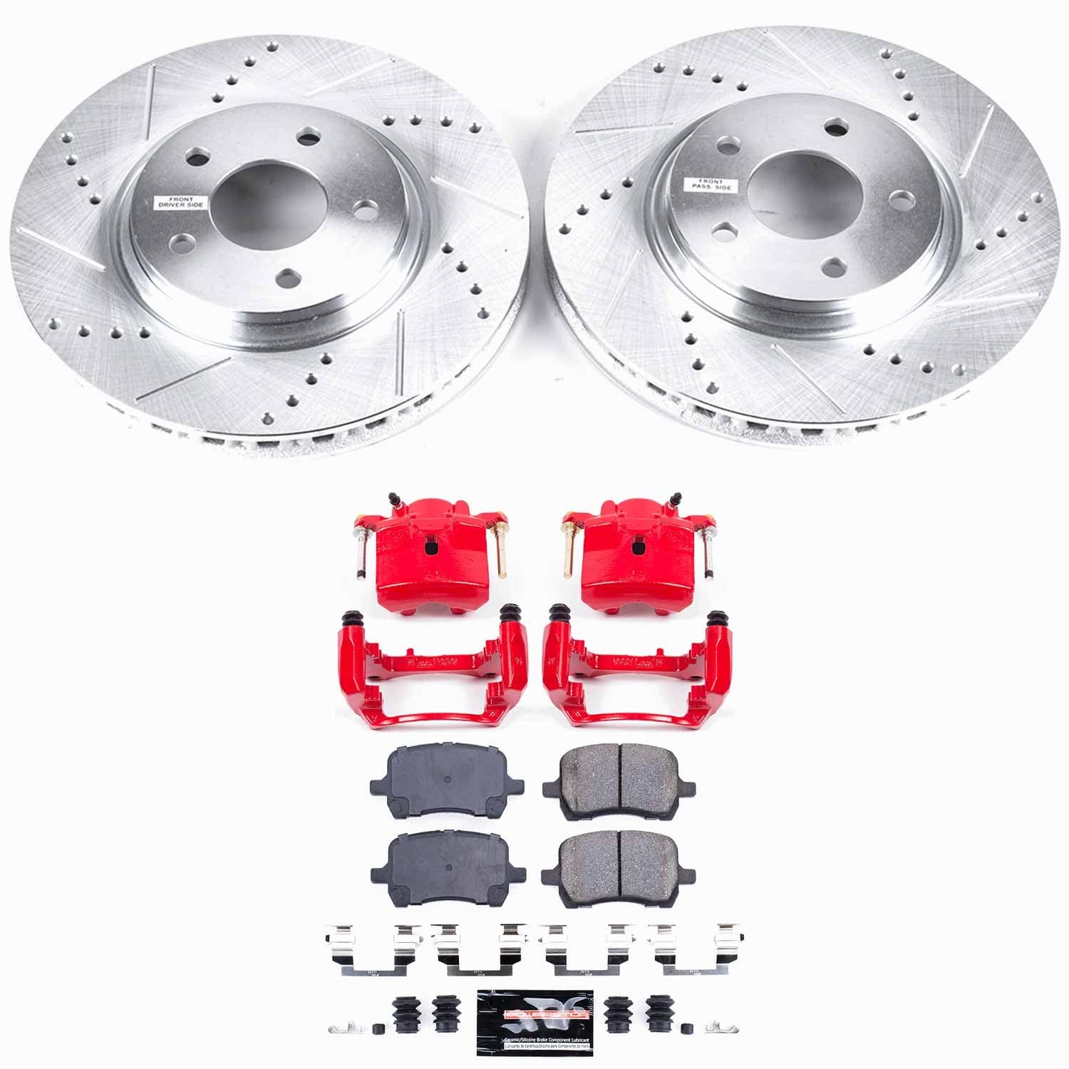 Power Stop - KC1614A - Front - Disc Brake Pad/Caliper and Rotor Kit image 1
