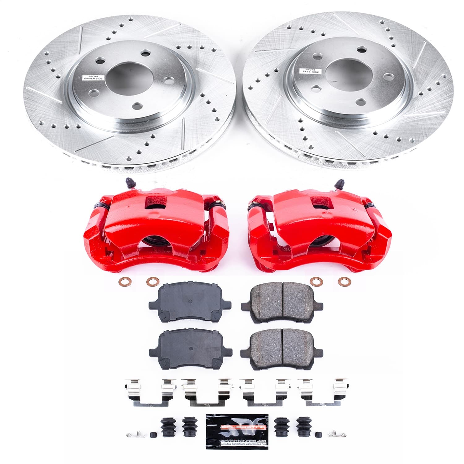 Power Stop - KC1614B - Front - Disc Brake Pad/Caliper and Rotor Kit image 1