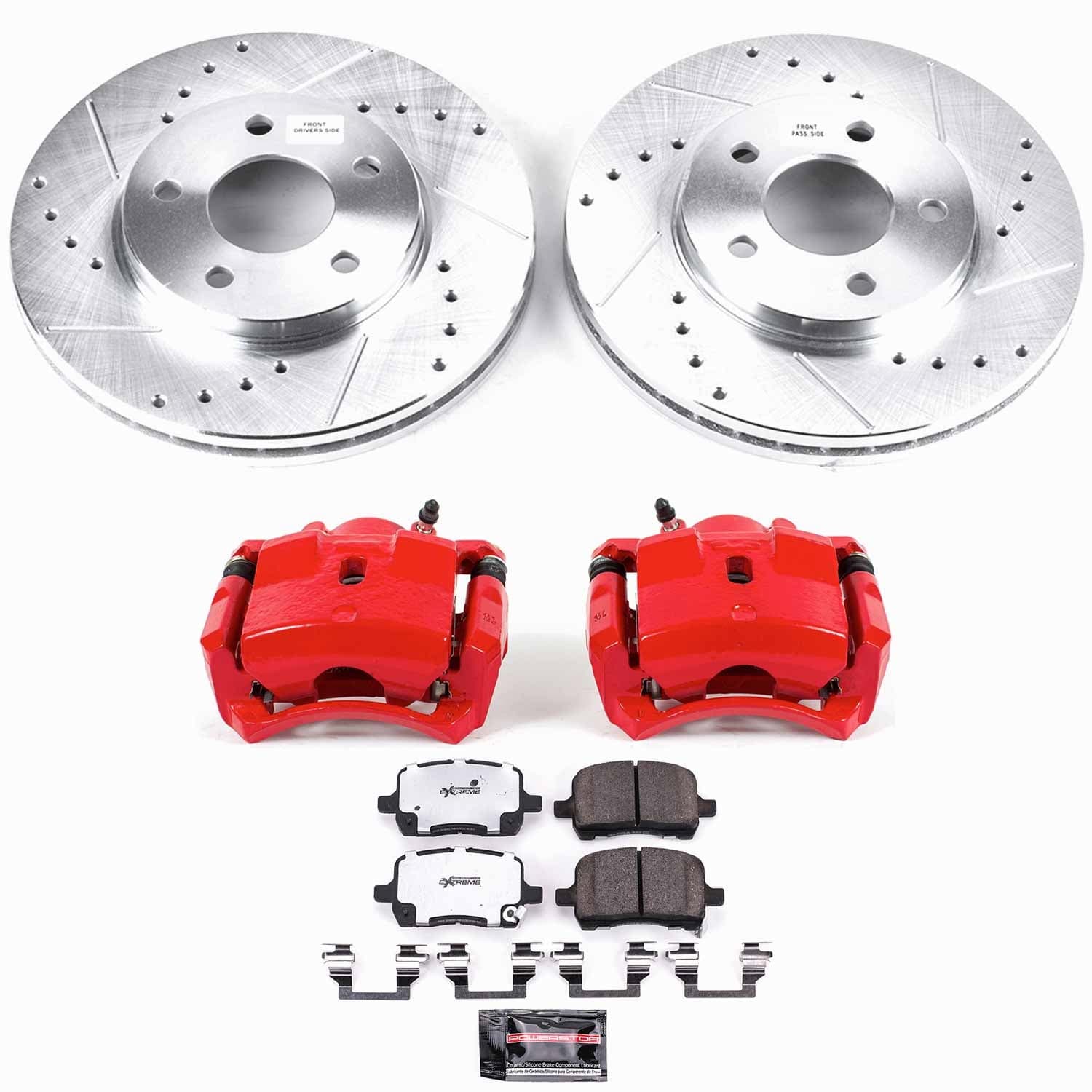 Power Stop - KC1617-26 - Front - Disc Brake Pad/Caliper and Rotor Kit image 1