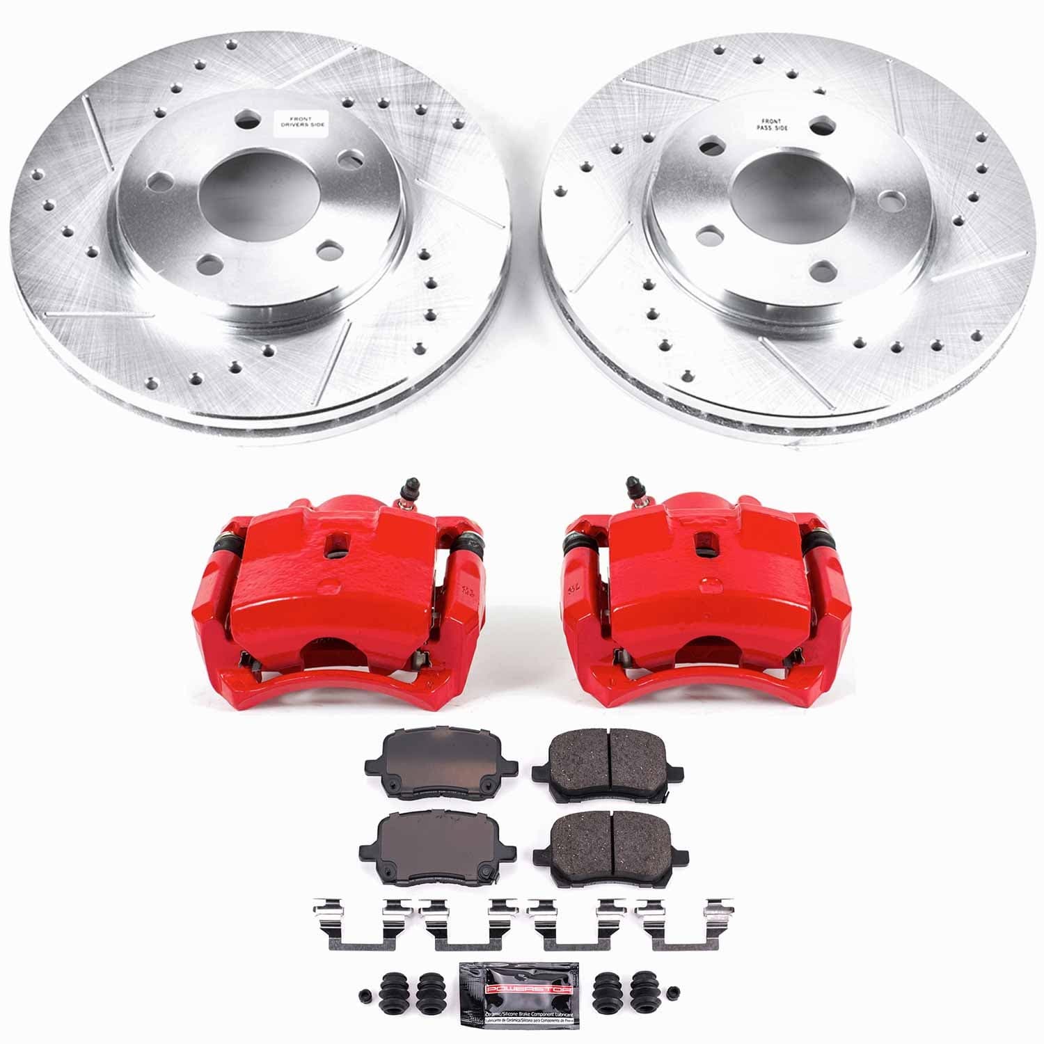 Power Stop - KC1617 - Front - Disc Brake Pad/Caliper and Rotor Kit image 1