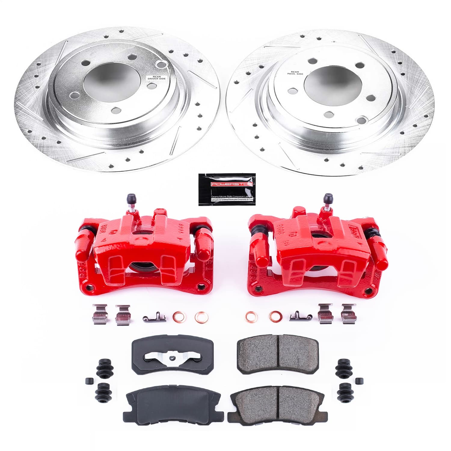 Power Stop - KC1630A - Rear - Disc Brake Pad/Caliper and Rotor Kit image 1