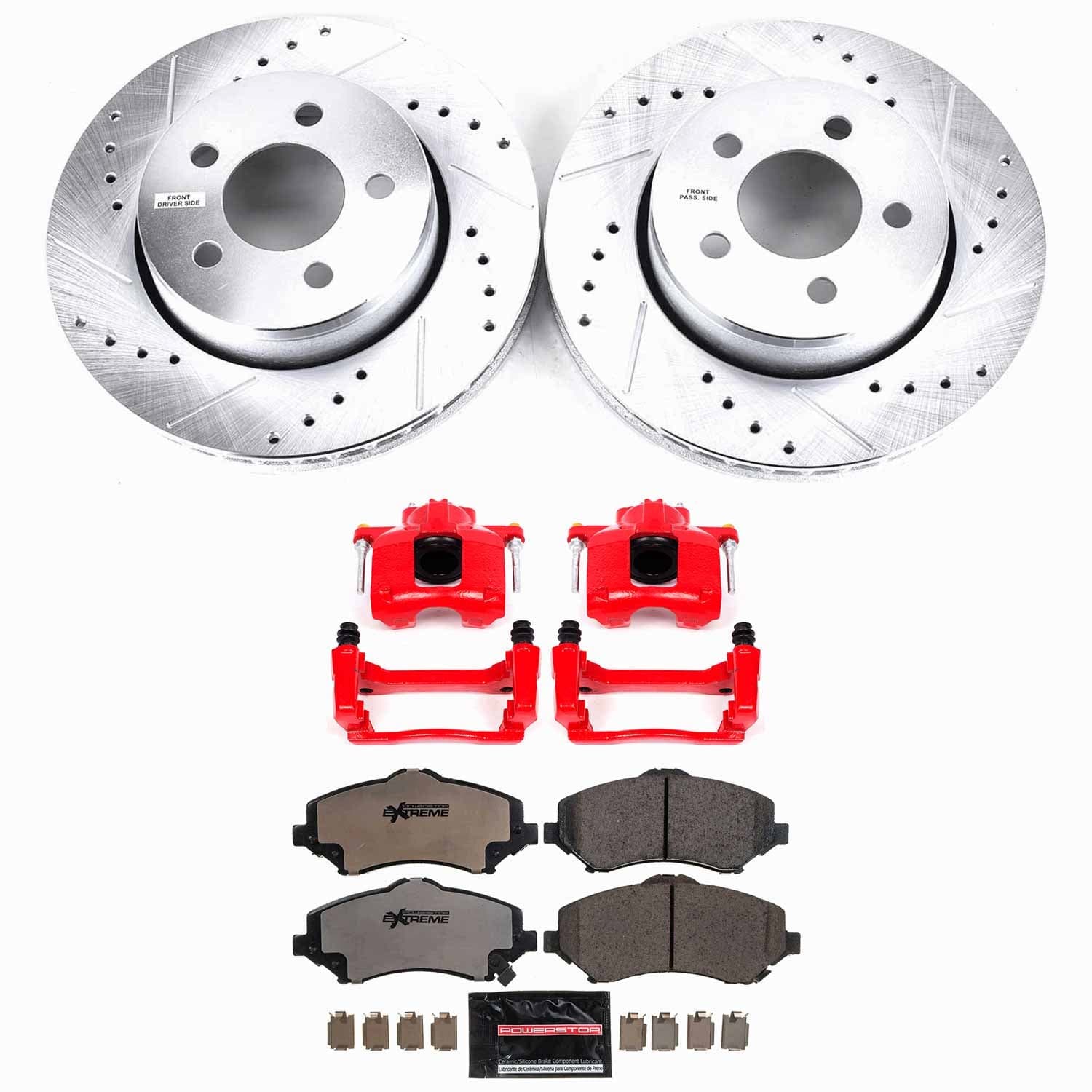 Power Stop - KC1631-36 - Front - Disc Brake Pad/Caliper and Rotor Kit image 1