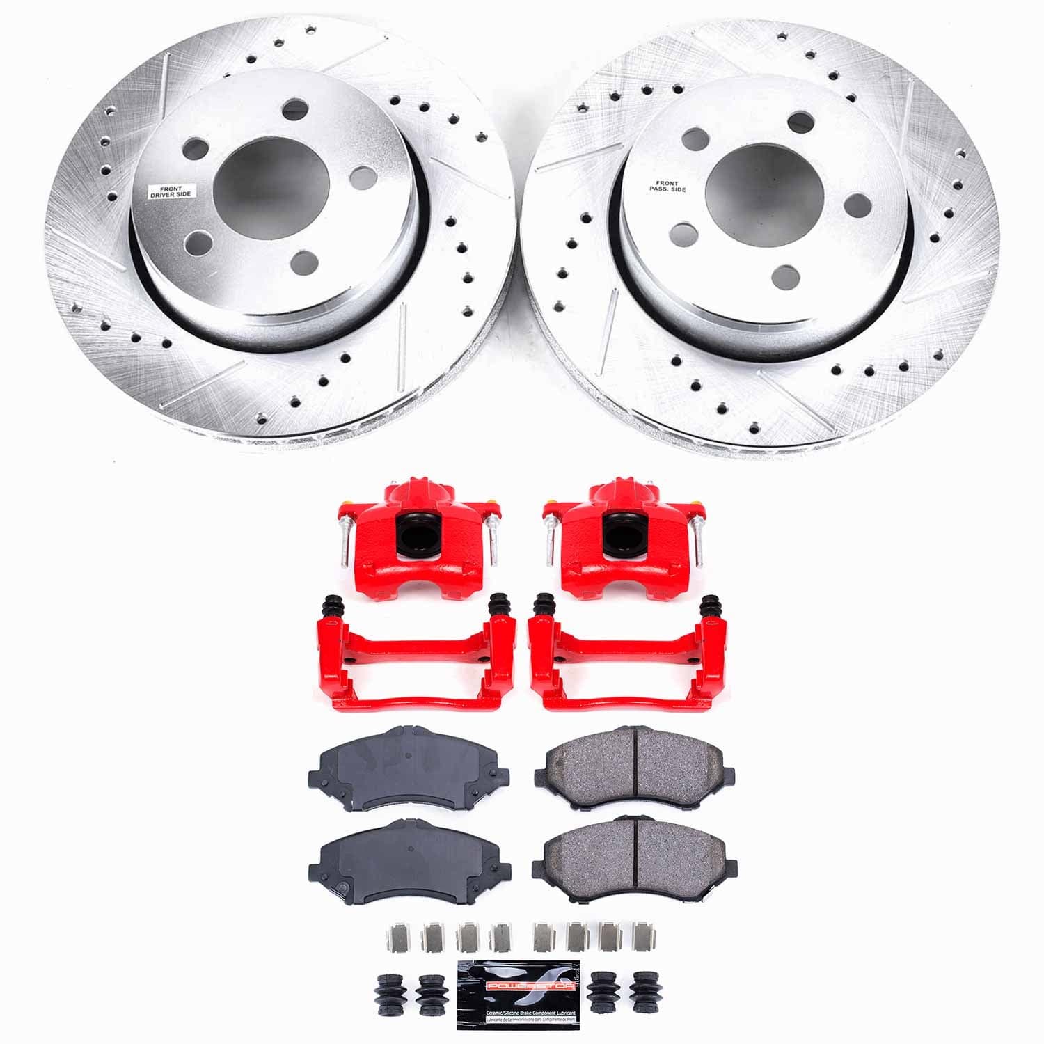 Power Stop - KC1631 - Front - Disc Brake Pad/Caliper and Rotor Kit image 1