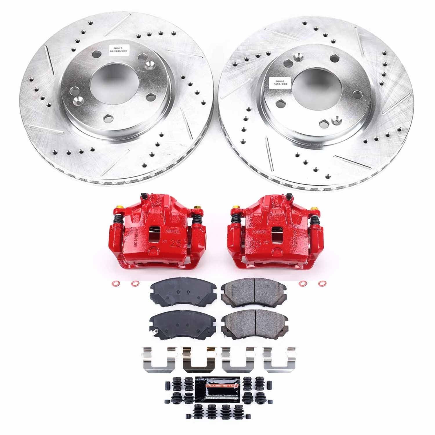 Power Stop - KC165A - Front - Disc Brake Pad/Caliper and Rotor Kit image 1