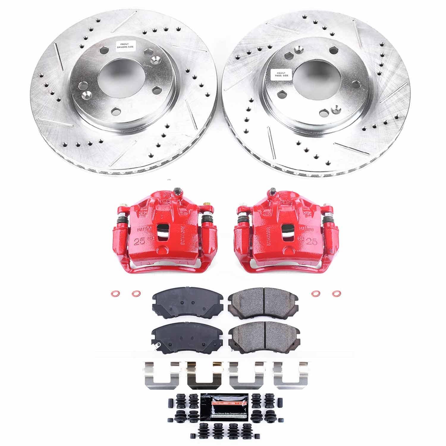 Power Stop - KC165C - Front - Disc Brake Pad/Caliper and Rotor Kit image 1