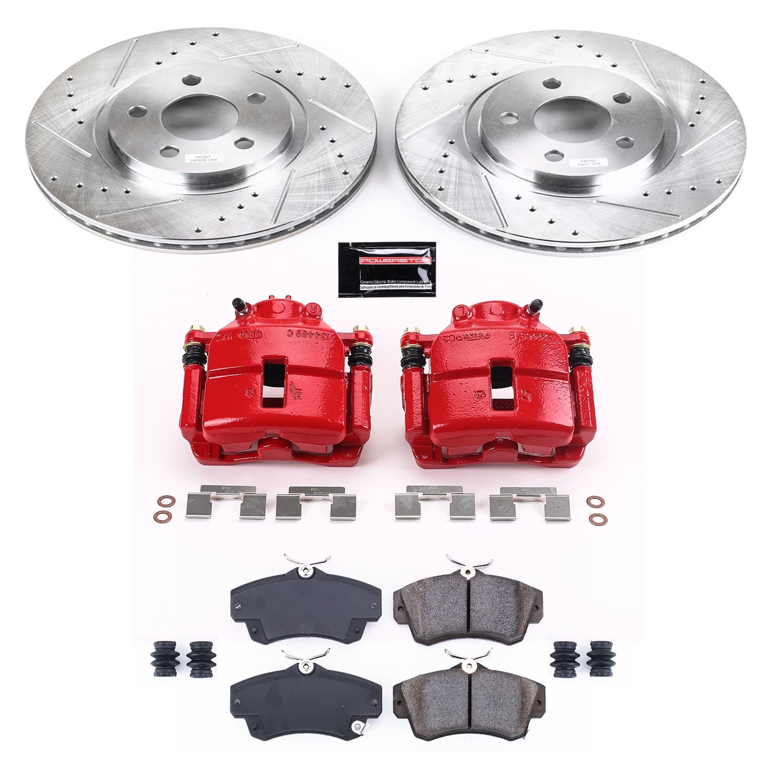 Power Stop - KC1704A - Front - Disc Brake Pad/Caliper and Rotor Kit image 1