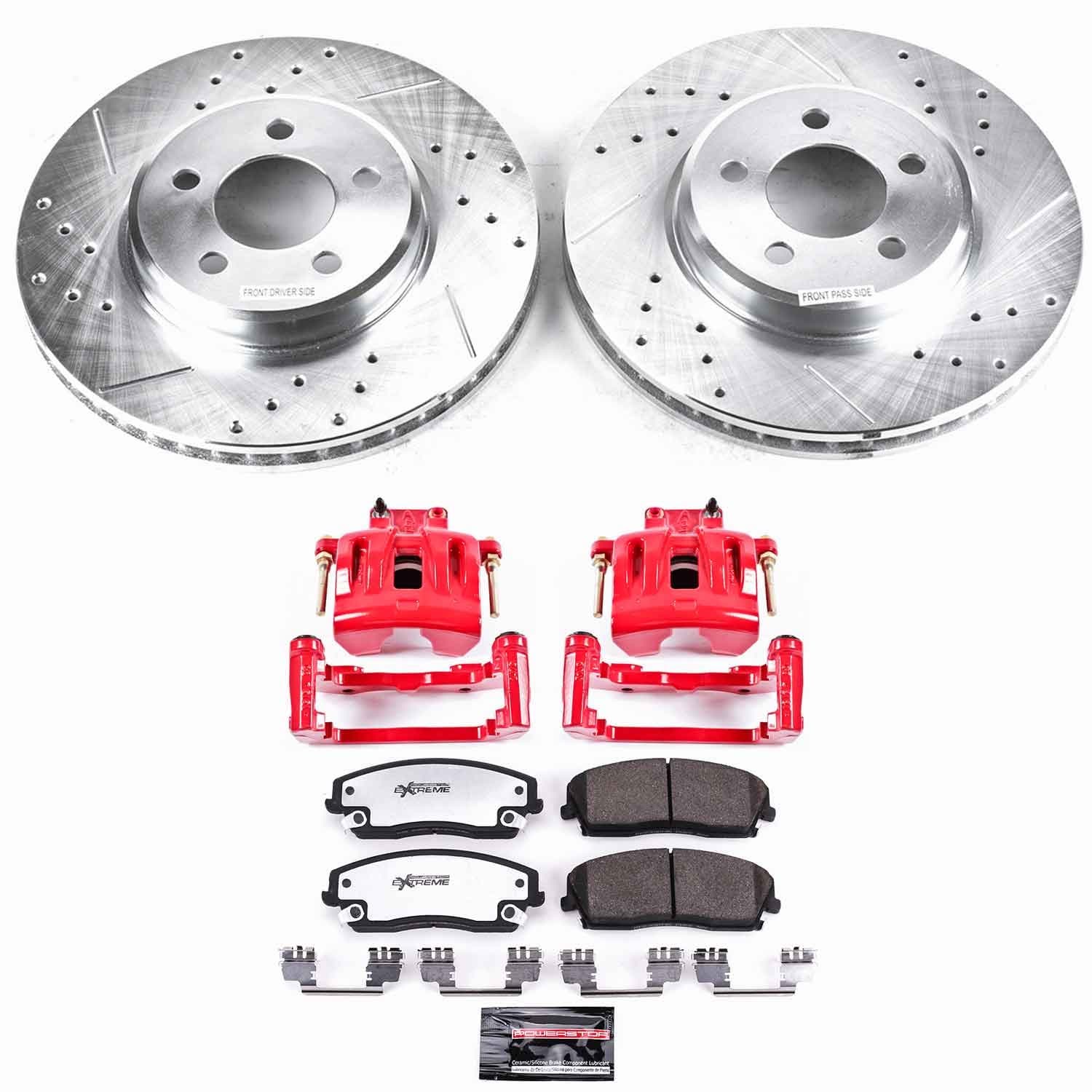 Power Stop - KC1714-26 - Front - Disc Brake Pad/Caliper and Rotor Kit image 1