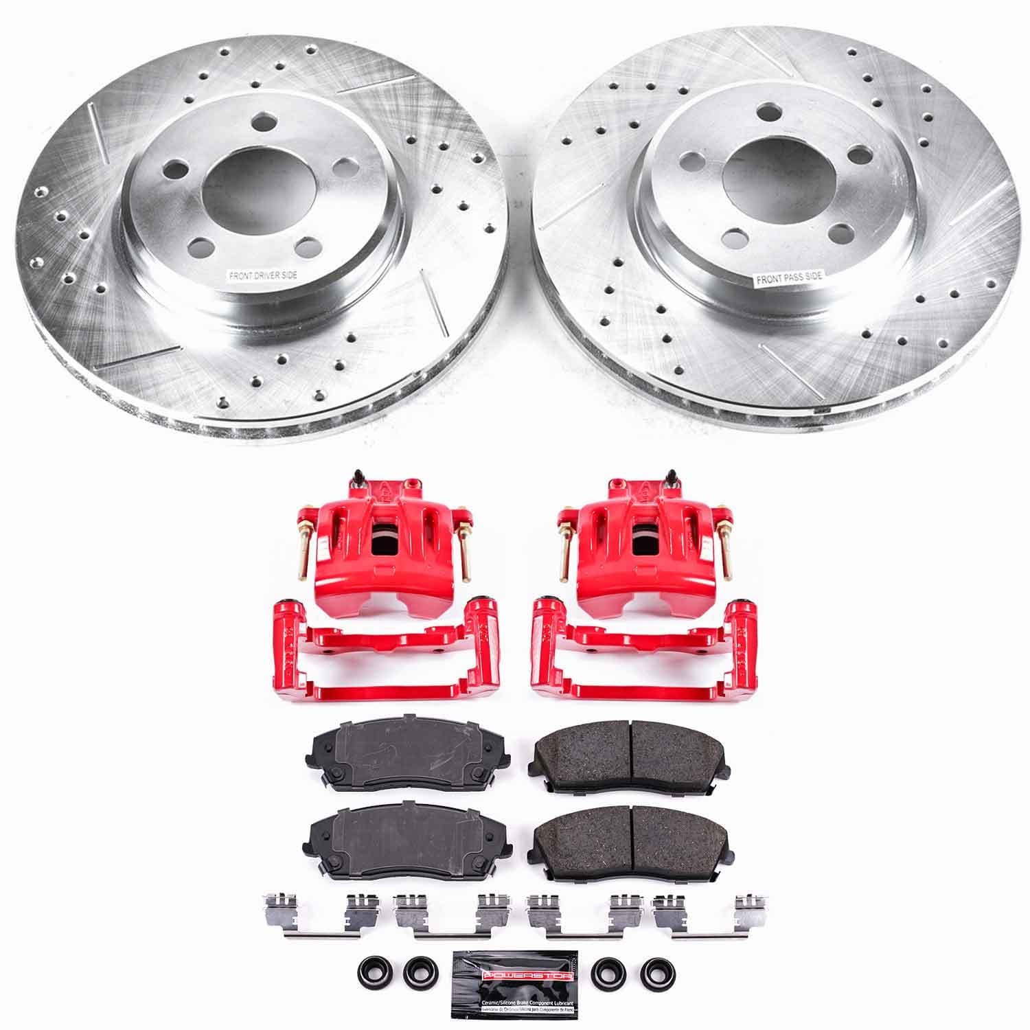 Power Stop - KC1714 - Front - Disc Brake Pad/Caliper and Rotor Kit image 1
