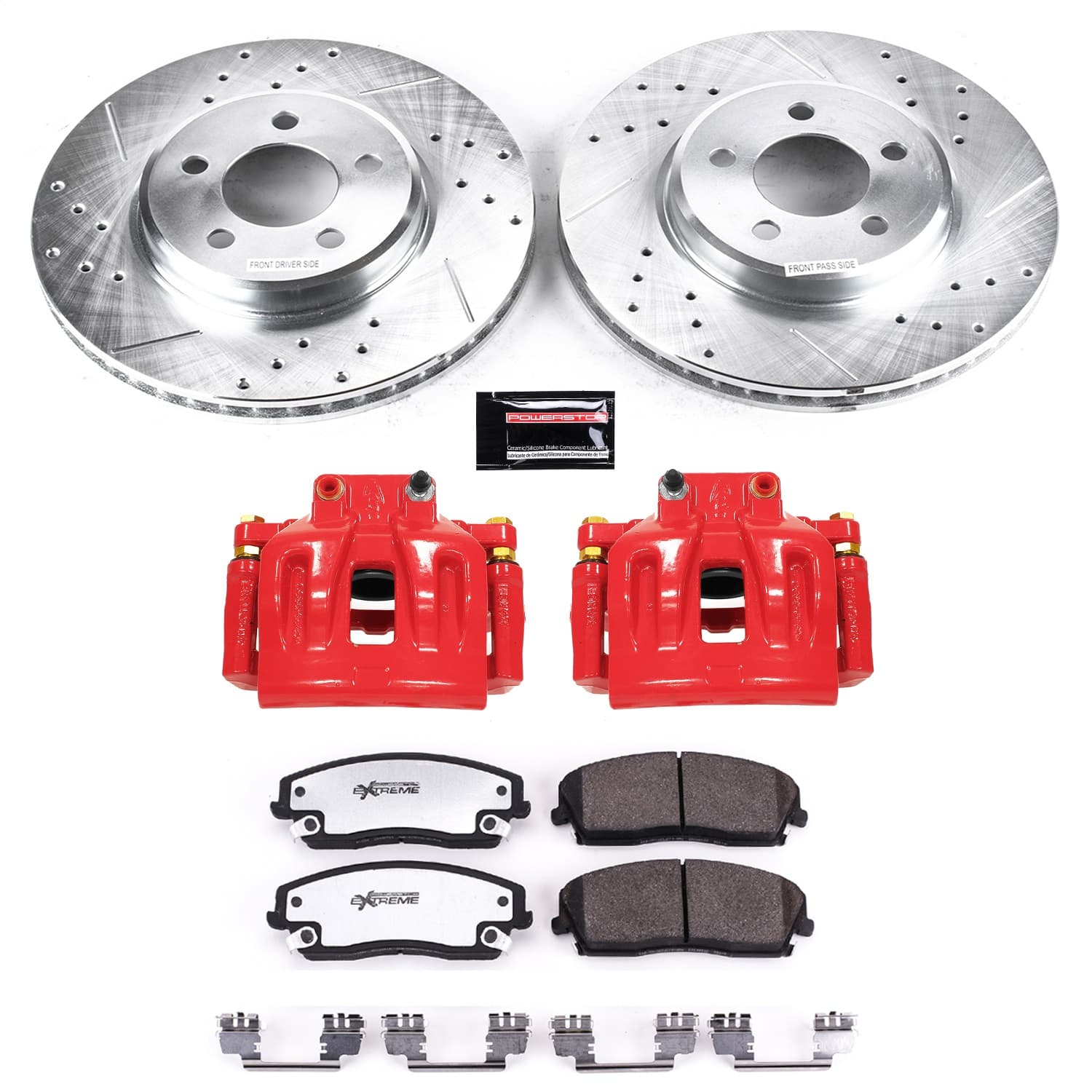 Power Stop - KC1714A-26 - Front - Disc Brake Pad/Caliper and Rotor Kit image 1