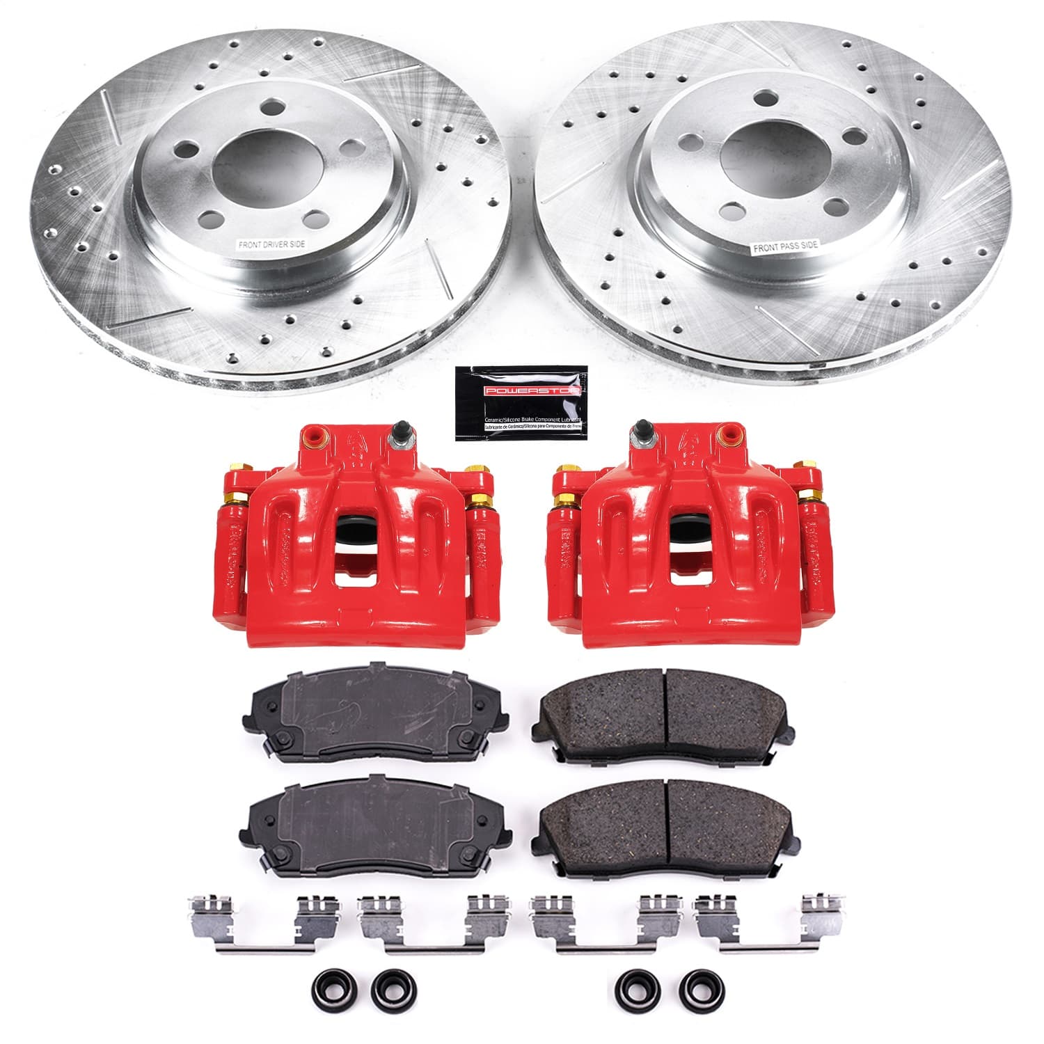 Power Stop - KC1714A - Front - Disc Brake Pad/Caliper and Rotor Kit image 1