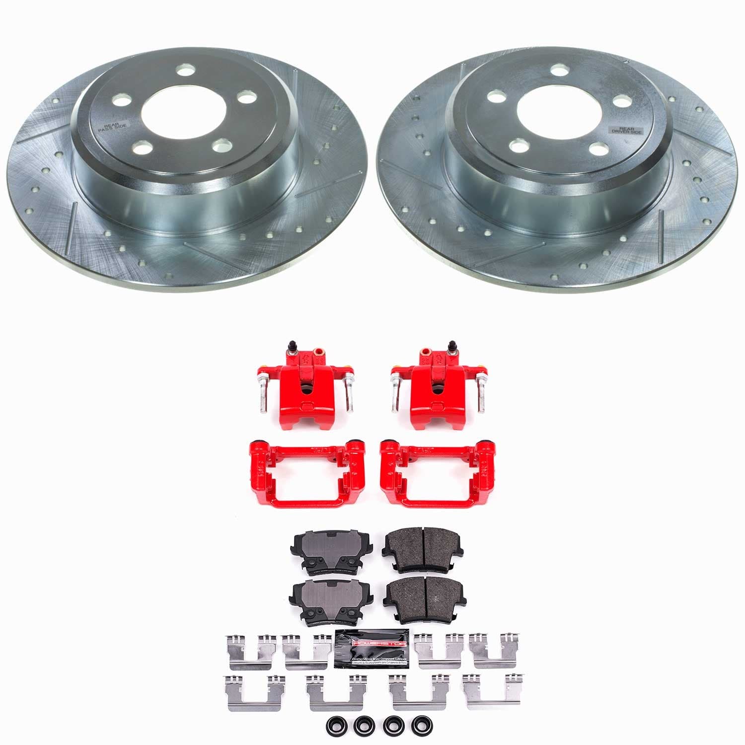 Power Stop - KC1719 - Rear - Disc Brake Pad/Caliper and Rotor Kit image 1