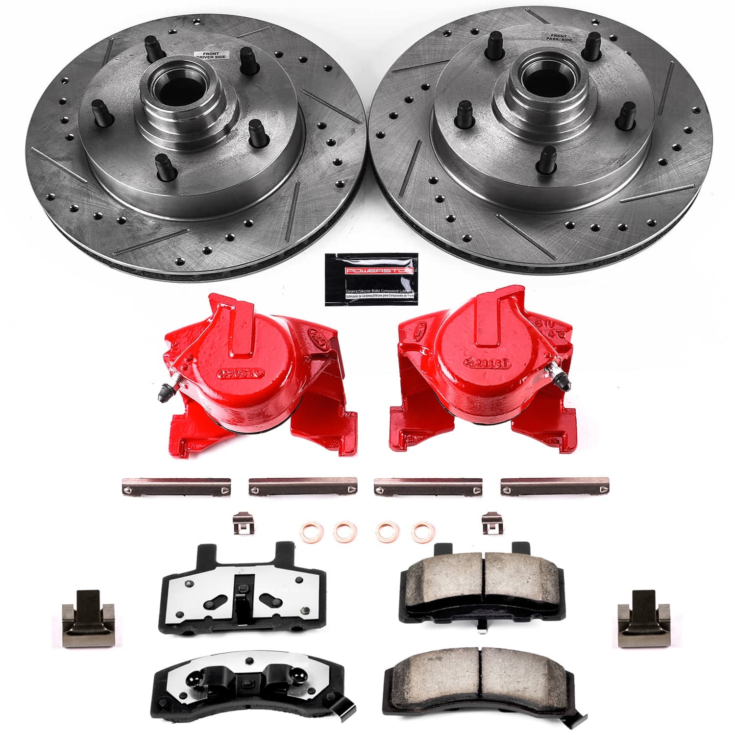 Power Stop - KC1766-36 - Front - Disc Brake Pad/Caliper and Rotor Kit image 1