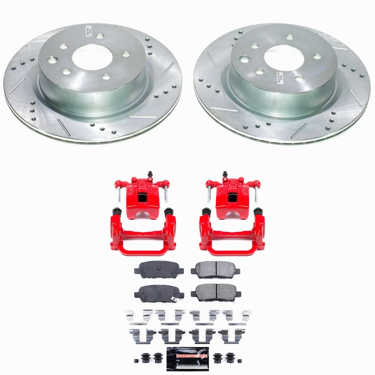 Power Stop - KC179 - Rear - Disc Brake Pad/Caliper and Rotor Kit image 1